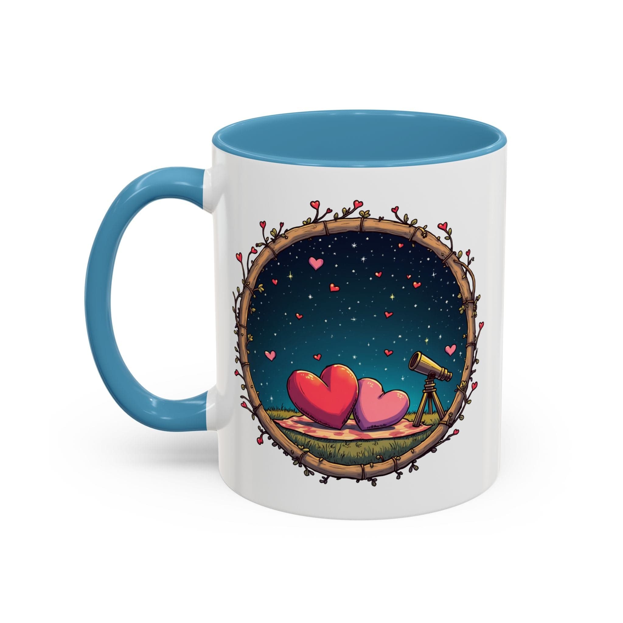 Printify Mug 11oz / Light Blue Mug - Astrological Love - Love & Fun Mug with QR Code Quote Video
