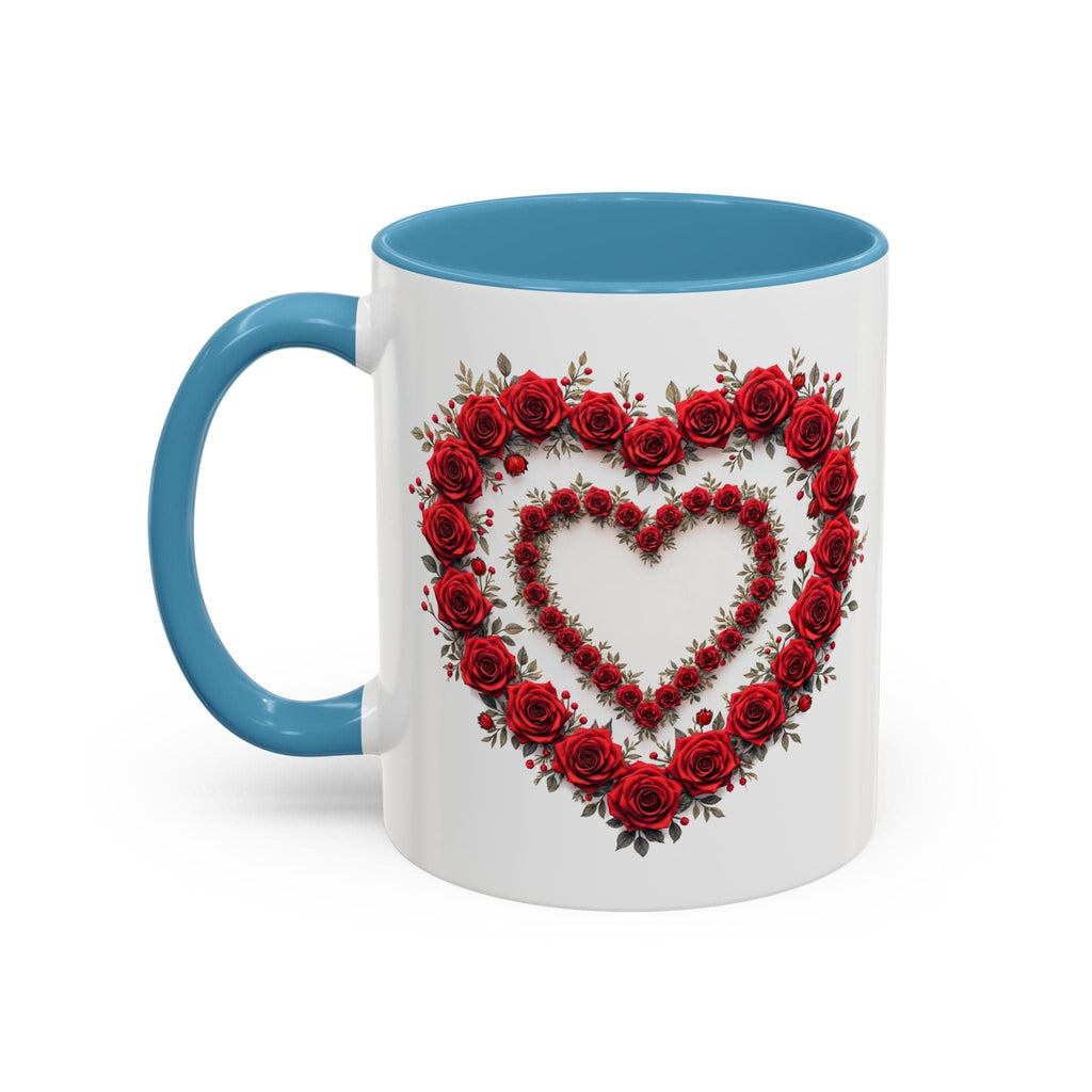 Printify Mug 11oz / Light Blue Mug - Heartfelt Connection - Love & Romance QR Code Quote Video