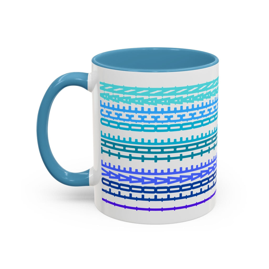 Printify Mug 11oz / Light Blue Mug - I Love The Ocean - Hidden Message