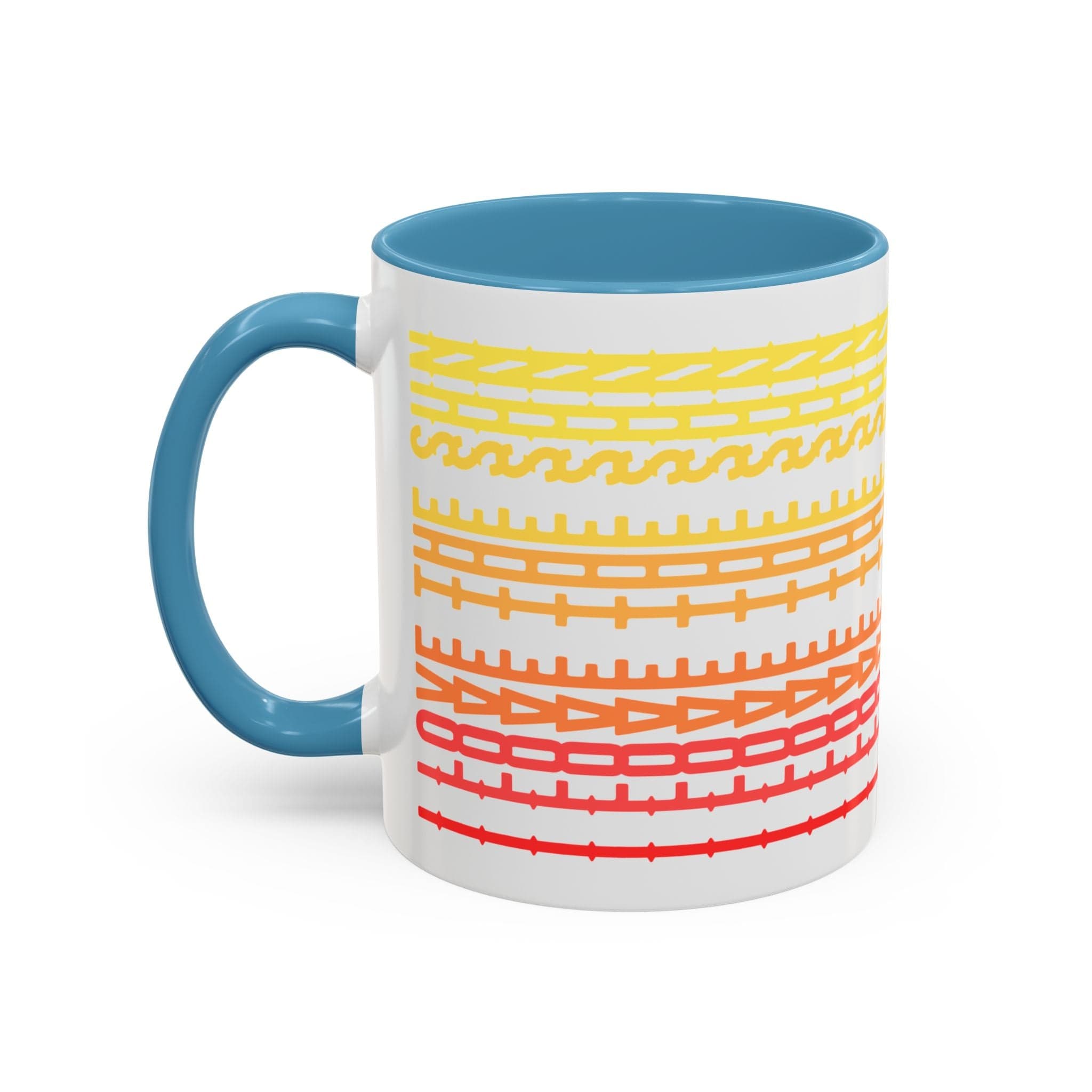 Printify Mug 11oz / Light Blue Mug - I Love The Sun - Hidden Message