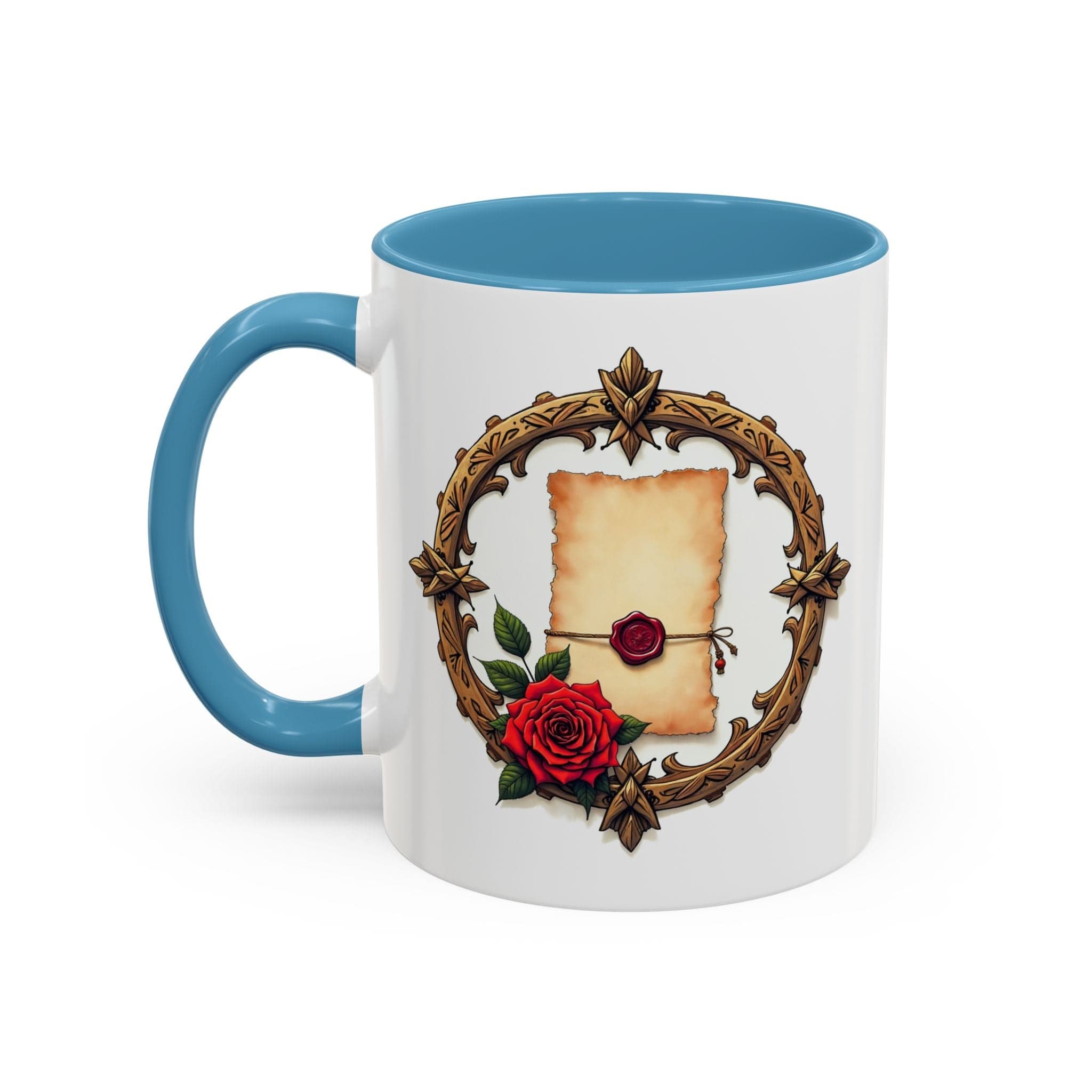Printify Mug 11oz / Light Blue Mug - Love Letter - Love & Romance QR Code Quote Video