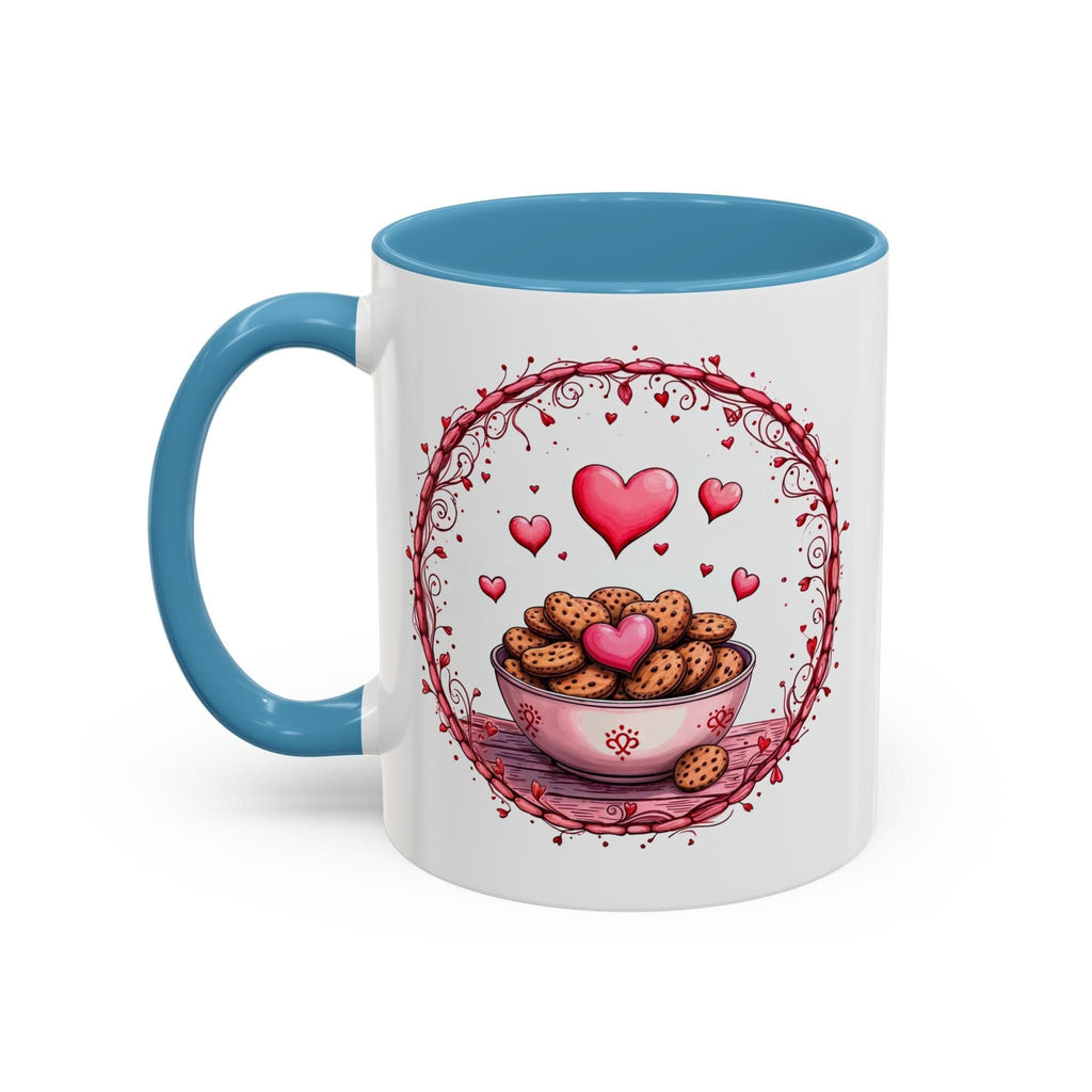 Printify Mug 11oz / Light Blue Mug - Recipe for Love - Love & Fun Mug with QR Code Quote Video