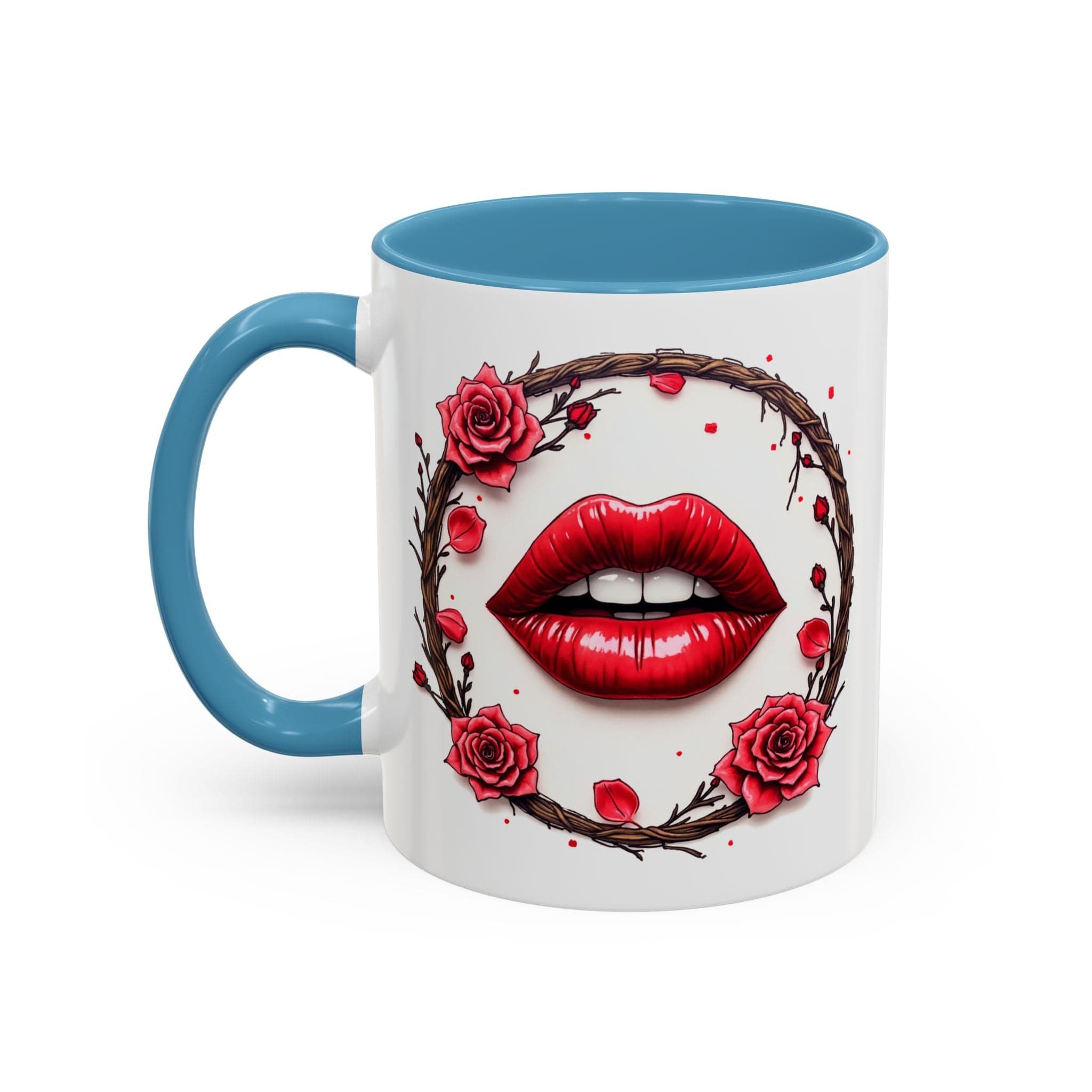 Printify Mug 11oz / Light Blue Mug - Sugar on My Lips - Love & Romance QR Code Quote Video