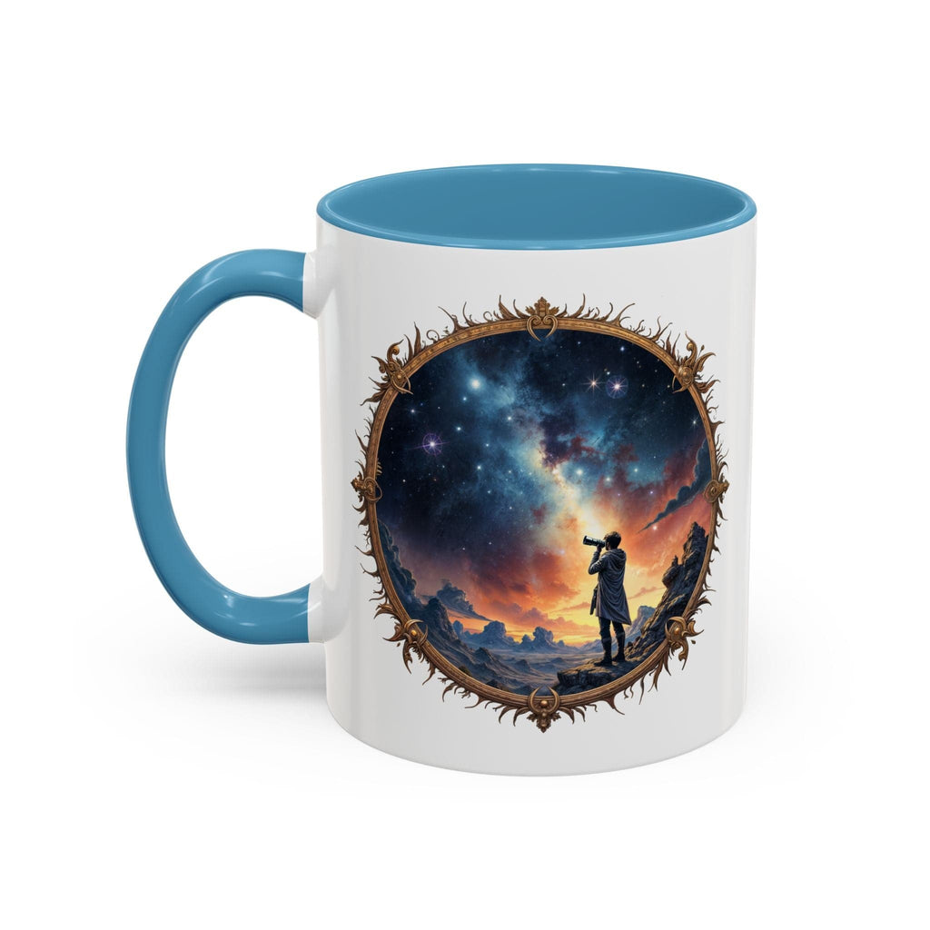 Printify Mug 11oz / Light Blue UFO Coffee Mug Featuring Hilarious Bigfoot and Alien Quotes - for Skeptical Believers Who Love Unique Quirky Gifts Jokes QR Code Quote Video