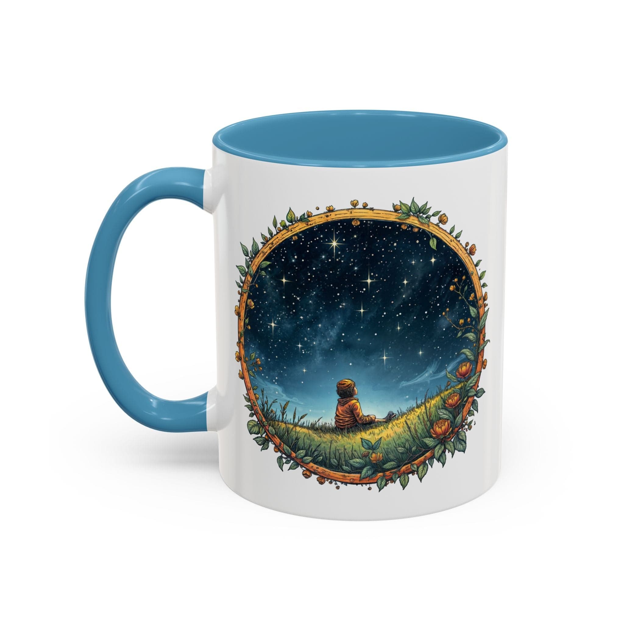 Printify Mug 11oz / Light Blue UFO Coffee Mug with Funny Alien Quotes - for Skeptical Space Enthusiasts Fans of Quirky Gifts and Unique Alien Sightings QR Code Quote Video