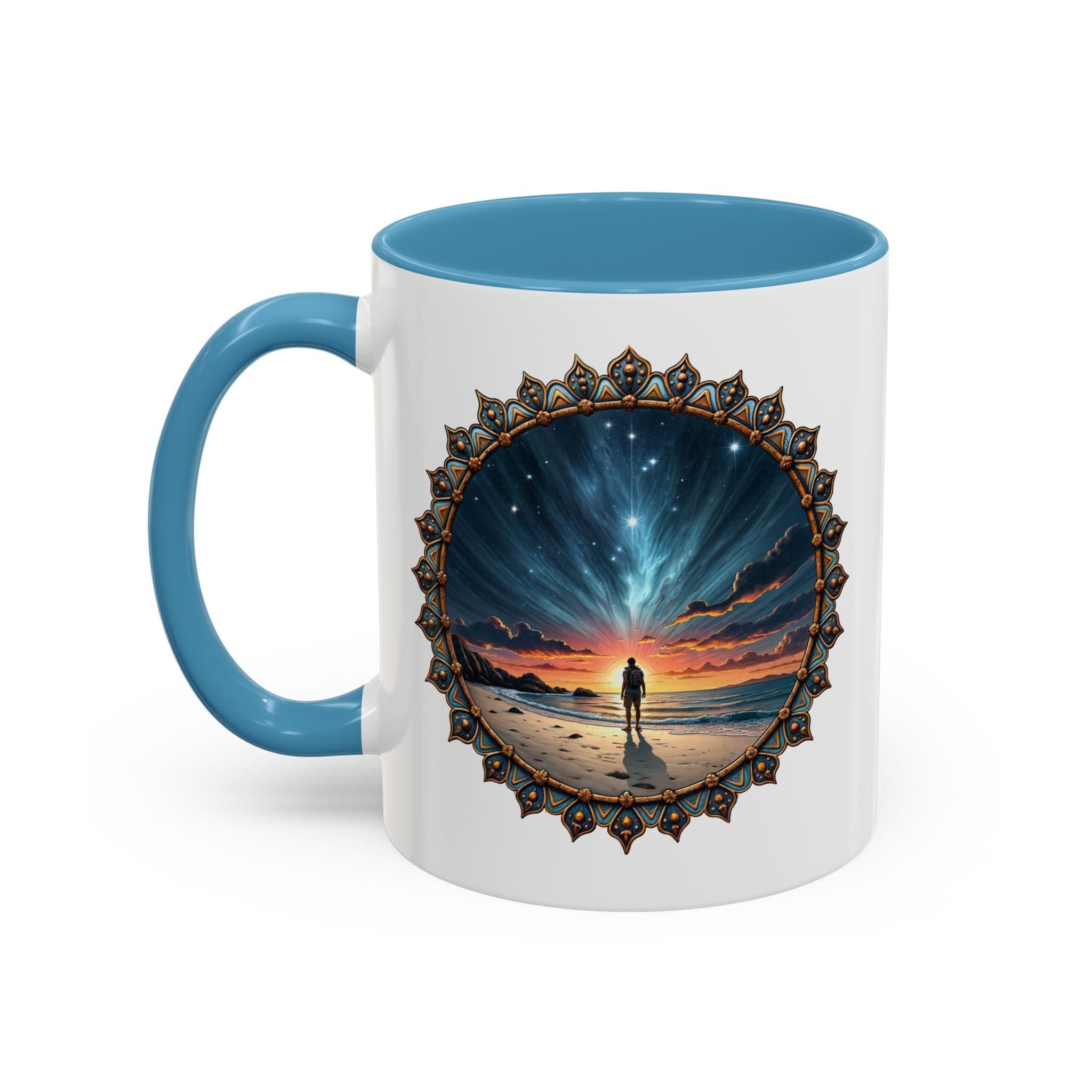 Printify Mug 11oz / Light Blue UFO Coffee Mug with Hilarious Alien Reality Show Quotes - for Space Enthusiast Who Enjoy Unique Gift Intergalactic Humor QR Code Quote Video