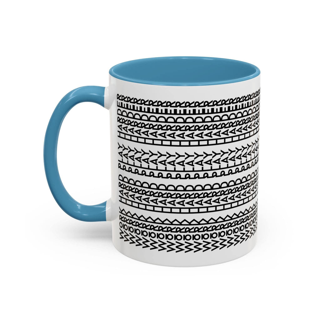 Printify Mug 11oz / Light Blue Work Hard Play Harder - Hidden Message Mug