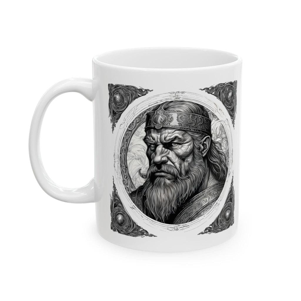 Printify Mug 11oz Mug - Beowulf - Heroes & Quests Motivational QR Code Quote Video