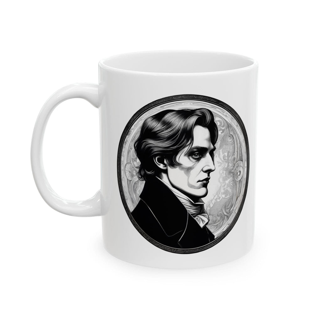 Printify Mug 11oz Mug - Dorian Gray - Mysteries & Monsters Inspirational QR Code Quote Video