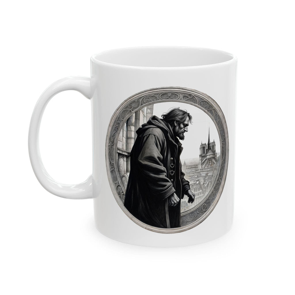 Printify Mug 11oz Mug - Hunchback of Notre Dame - Mysteries & Monsters Inspirational QR Code Quote Video