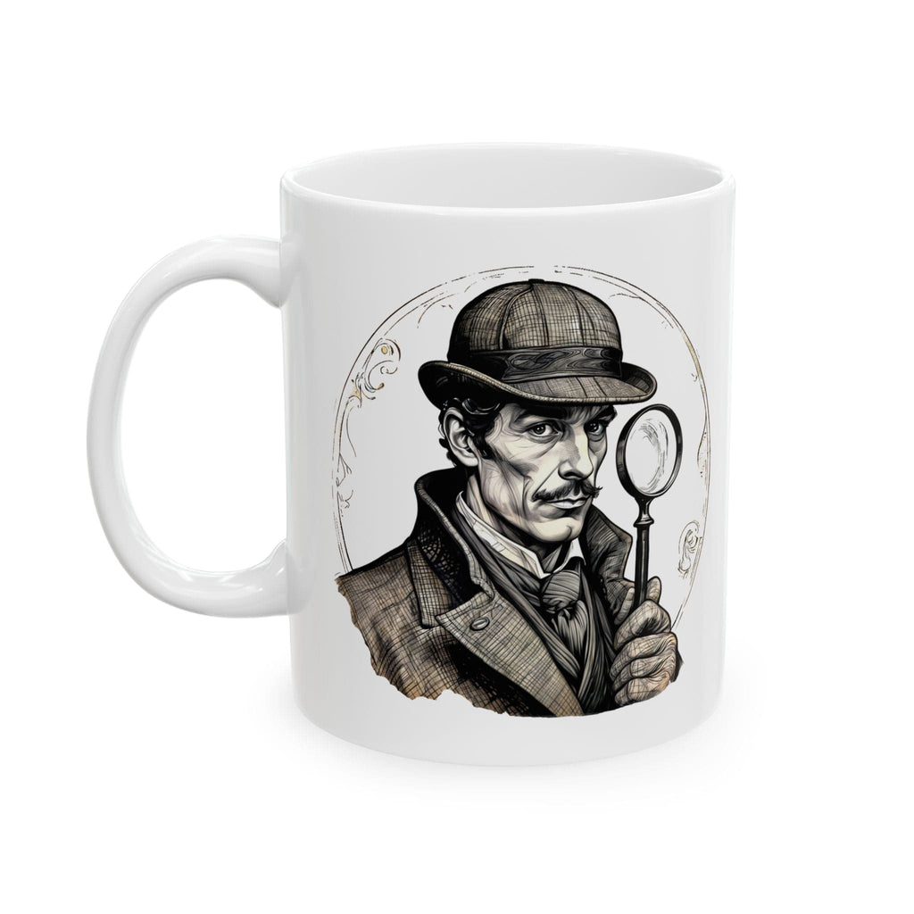 Printify Mug 11oz Mug - Sherlock Holmes Inspirational QR Code Quote Video