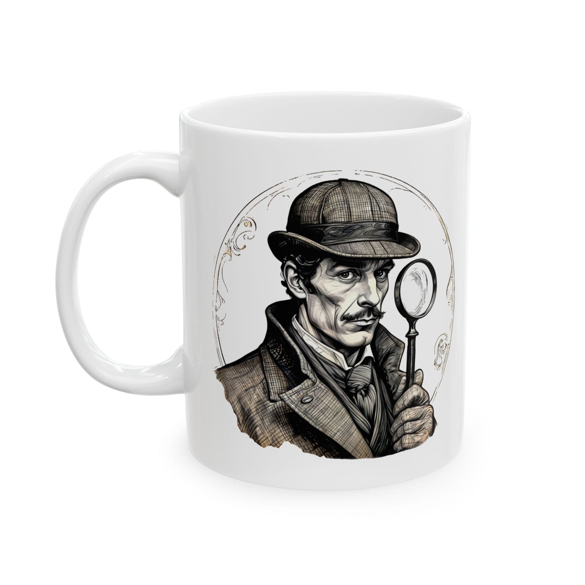 Printify Mug 11oz Mug - Sherlock Holmes Inspirational QR Code Quote Video