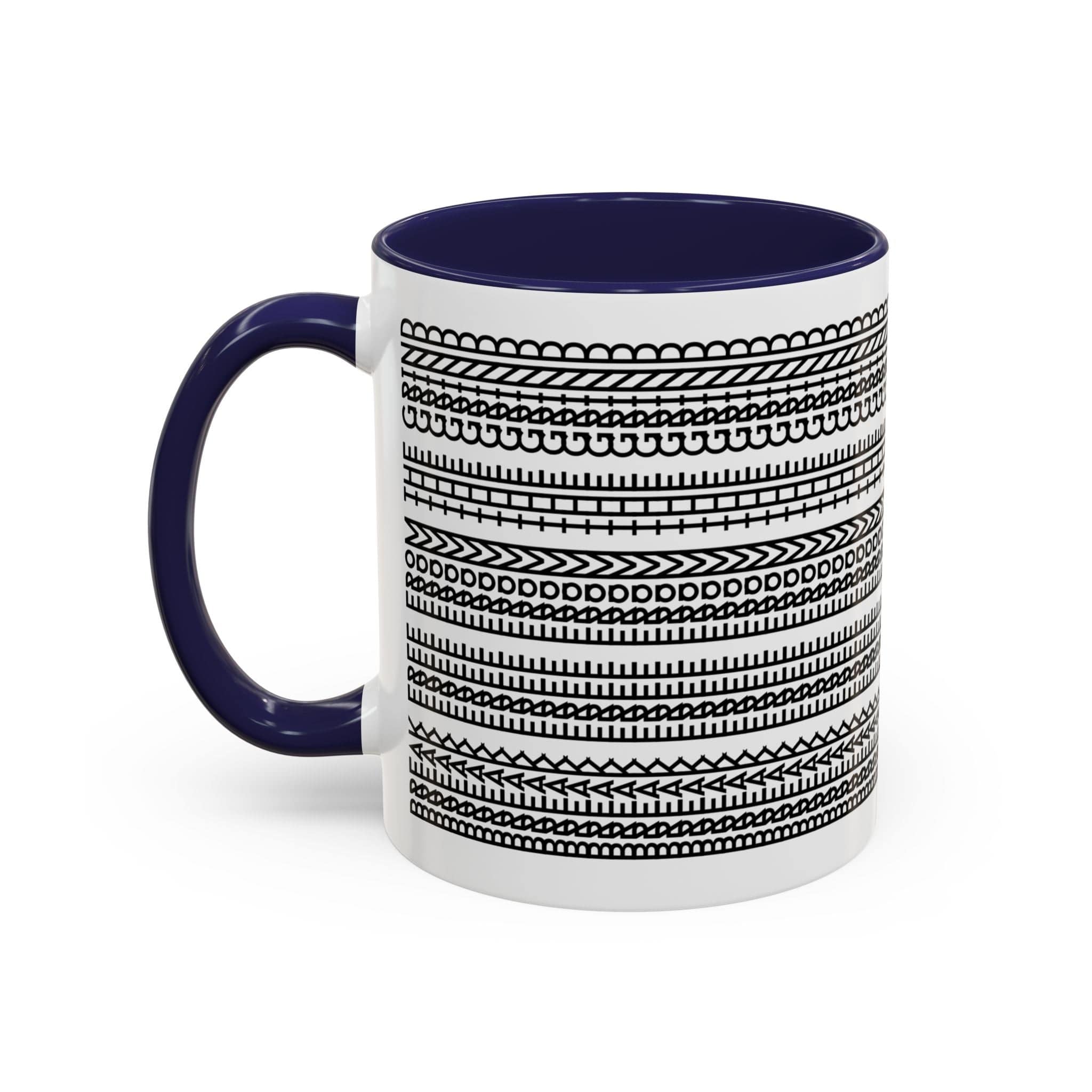 Printify Mug 11oz / Navy Break Free From the Grind - Hidden Message Mug