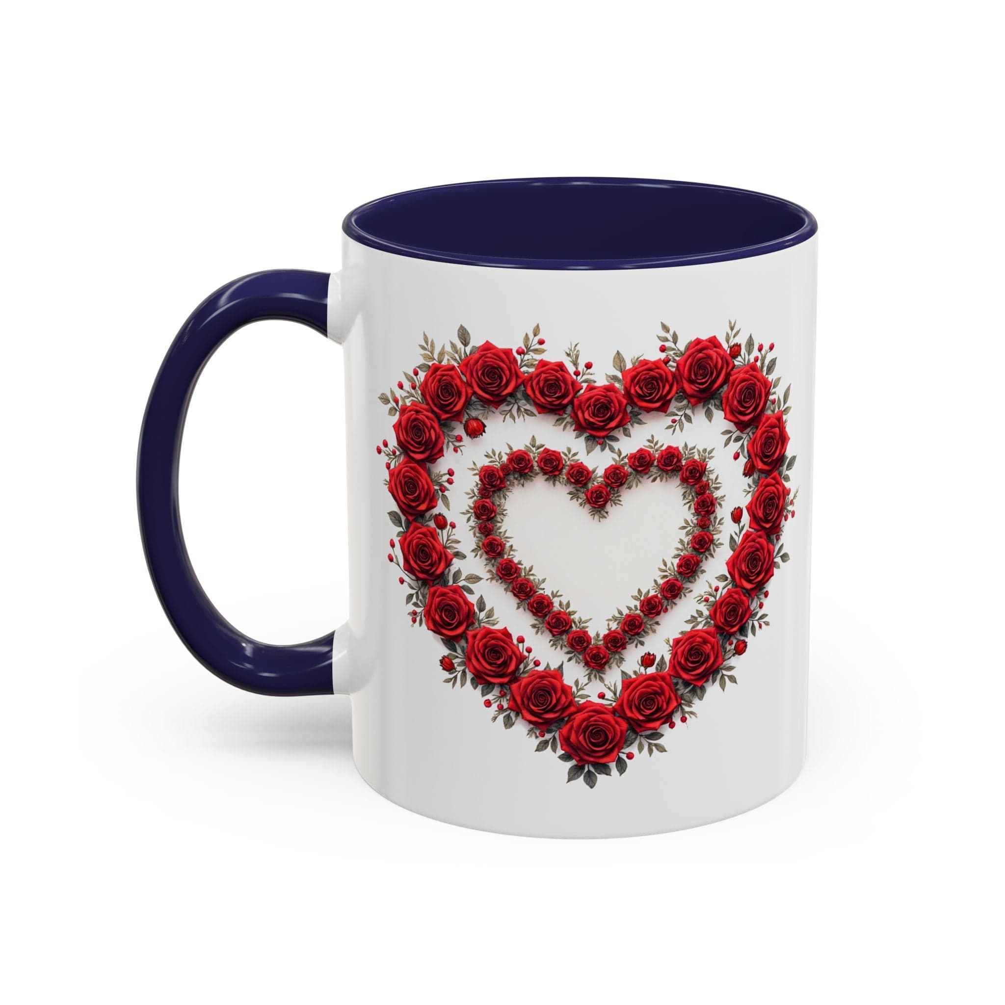 Printify Mug 11oz / Navy Mug - Heartfelt Connection - Love & Romance QR Code Quote Video