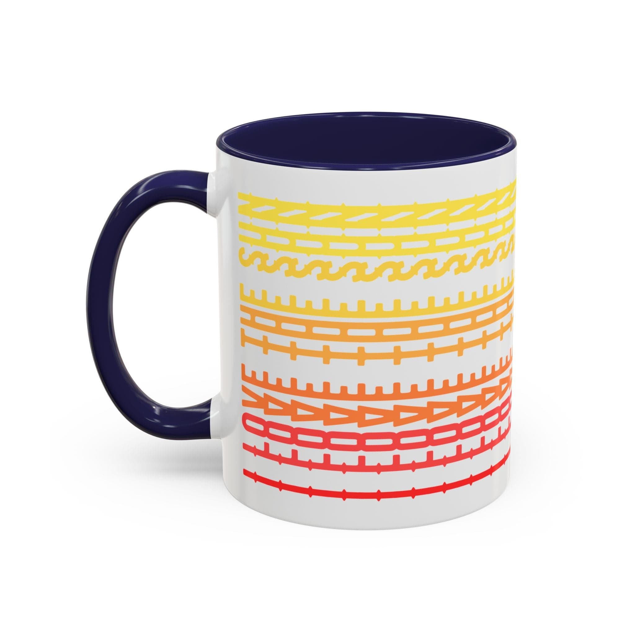 Printify Mug 11oz / Navy Mug - I Love The Sun - Hidden Message