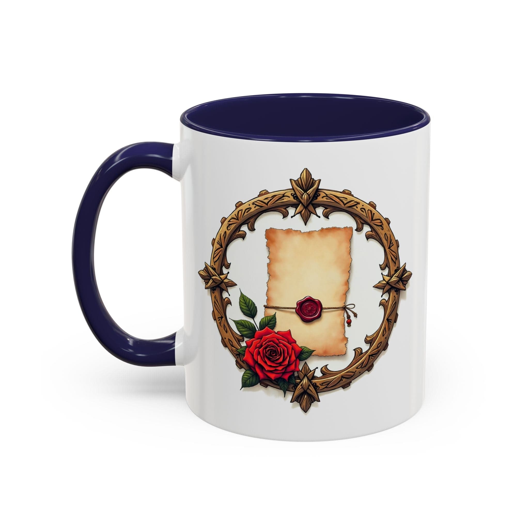 Printify Mug 11oz / Navy Mug - Love Letter - Love & Romance QR Code Quote Video