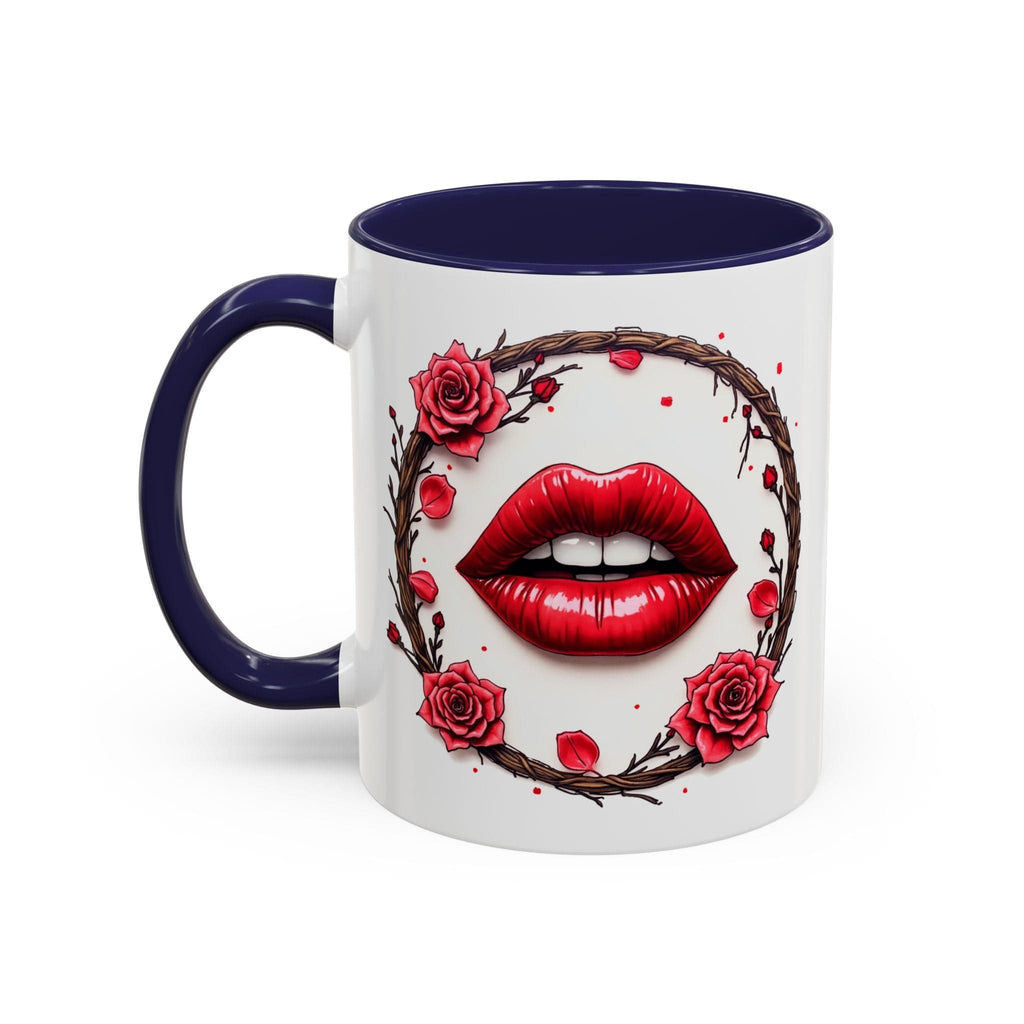 Printify Mug 11oz / Navy Mug - Sugar on My Lips - Love & Romance QR Code Quote Video