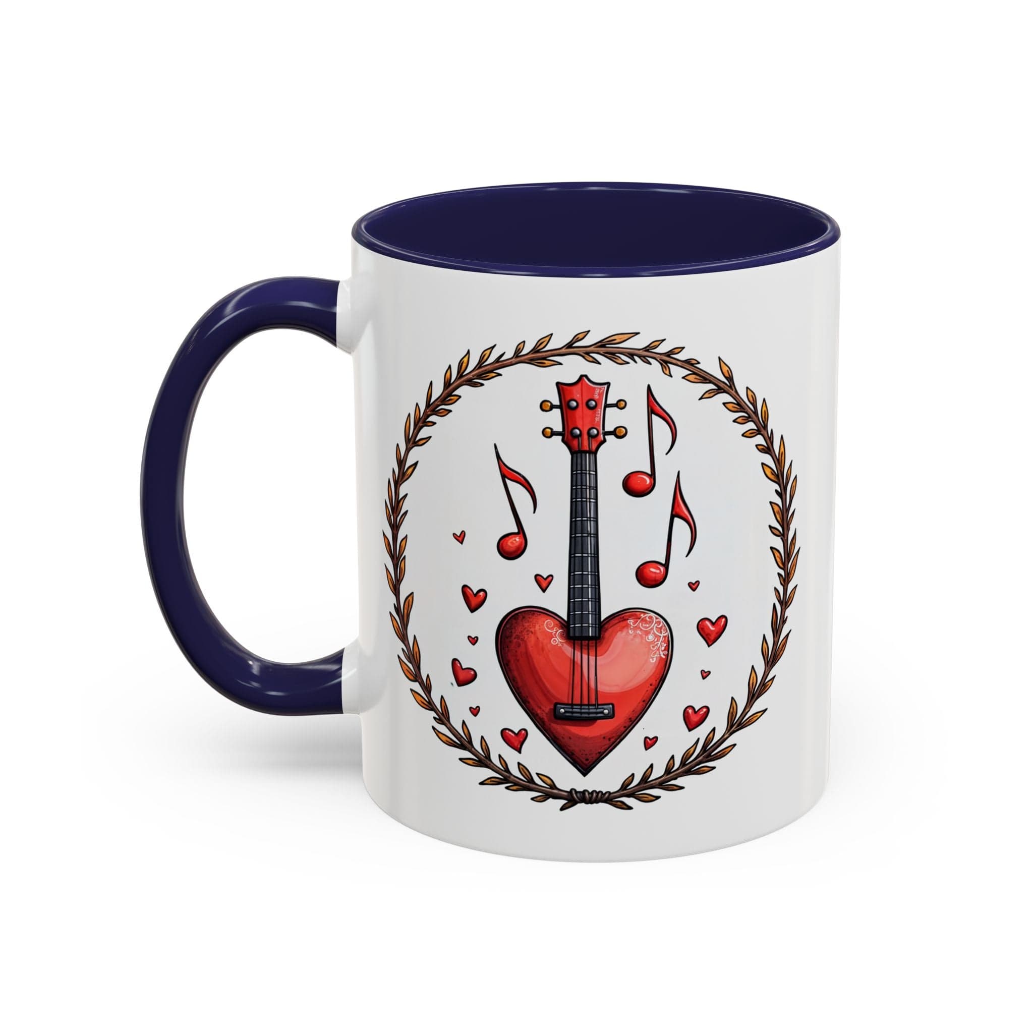 Printify Mug 11oz / Navy Mug - Sweet Symphony - Love & Fun Mug with QR Code Quote Video