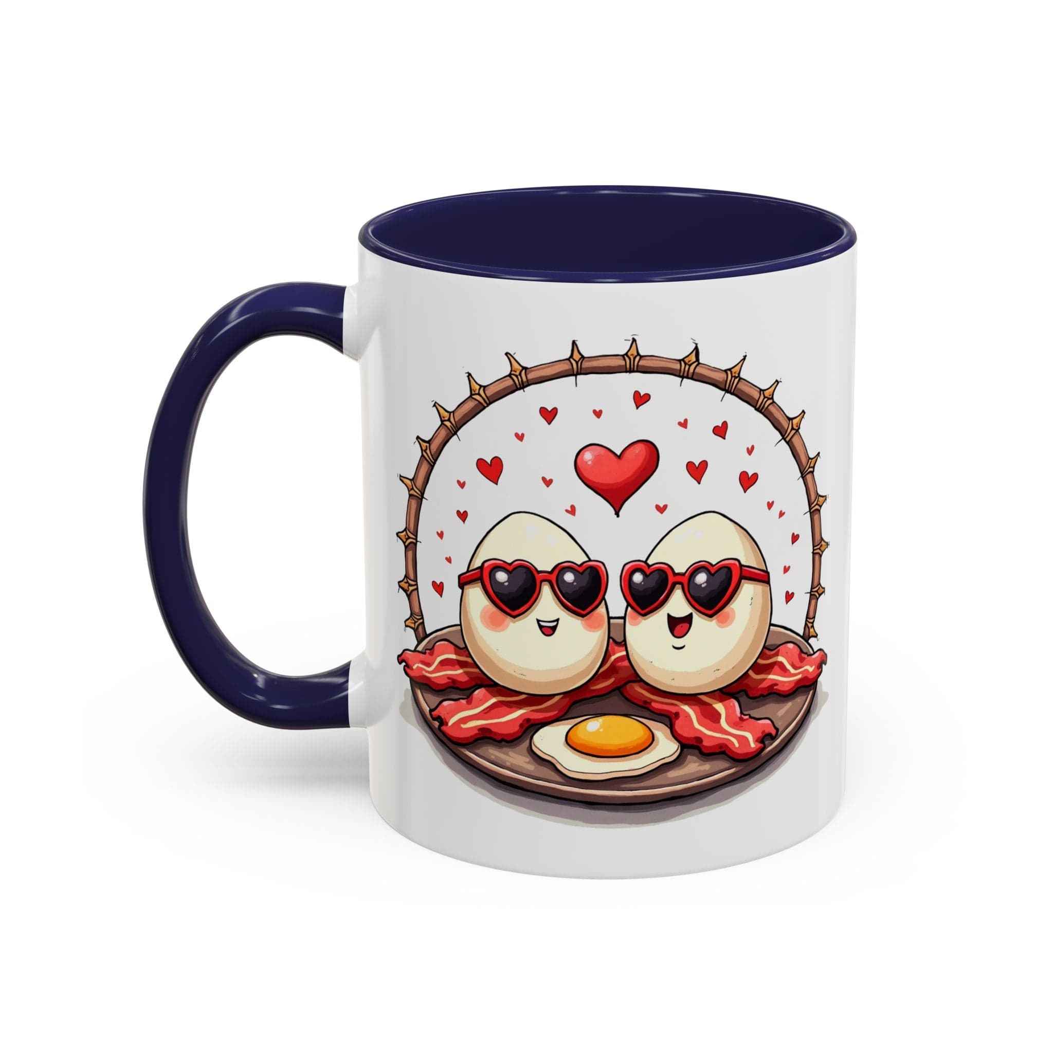 Printify Mug 11oz / Navy Mug - Unbeatable Love - Love & Fun Mug with QR Code Quote Video