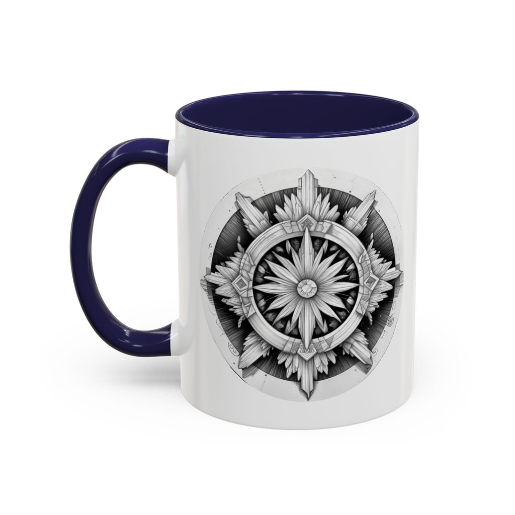 Printify Mug 11oz / Navy Selenite Crystal Coffee Mug with Motivational Quote and QR Code Quote Video Perfect Gemstone Lovers Gift for Spiritual Seekers