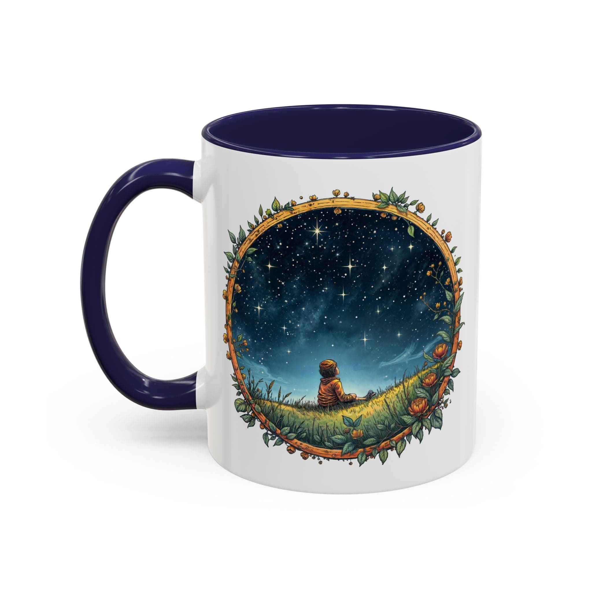 Printify Mug 11oz / Navy UFO Coffee Mug with Funny Alien Quotes - for Skeptical Space Enthusiasts Fans of Quirky Gifts and Unique Alien Sightings QR Code Quote Video