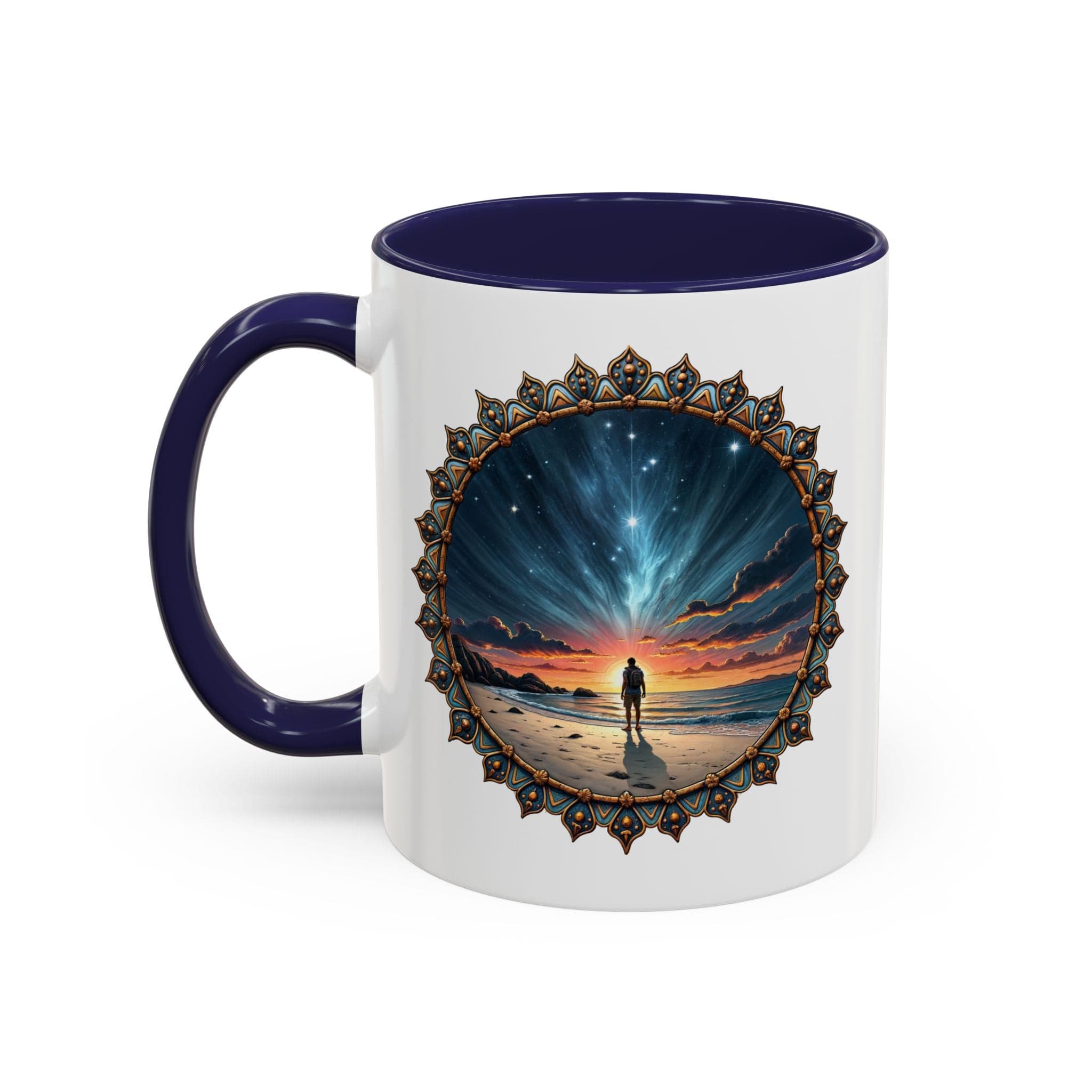 Printify Mug 11oz / Navy UFO Coffee Mug with Hilarious Alien Reality Show Quotes - for Space Enthusiast Who Enjoy Unique Gift Intergalactic Humor QR Code Quote Video