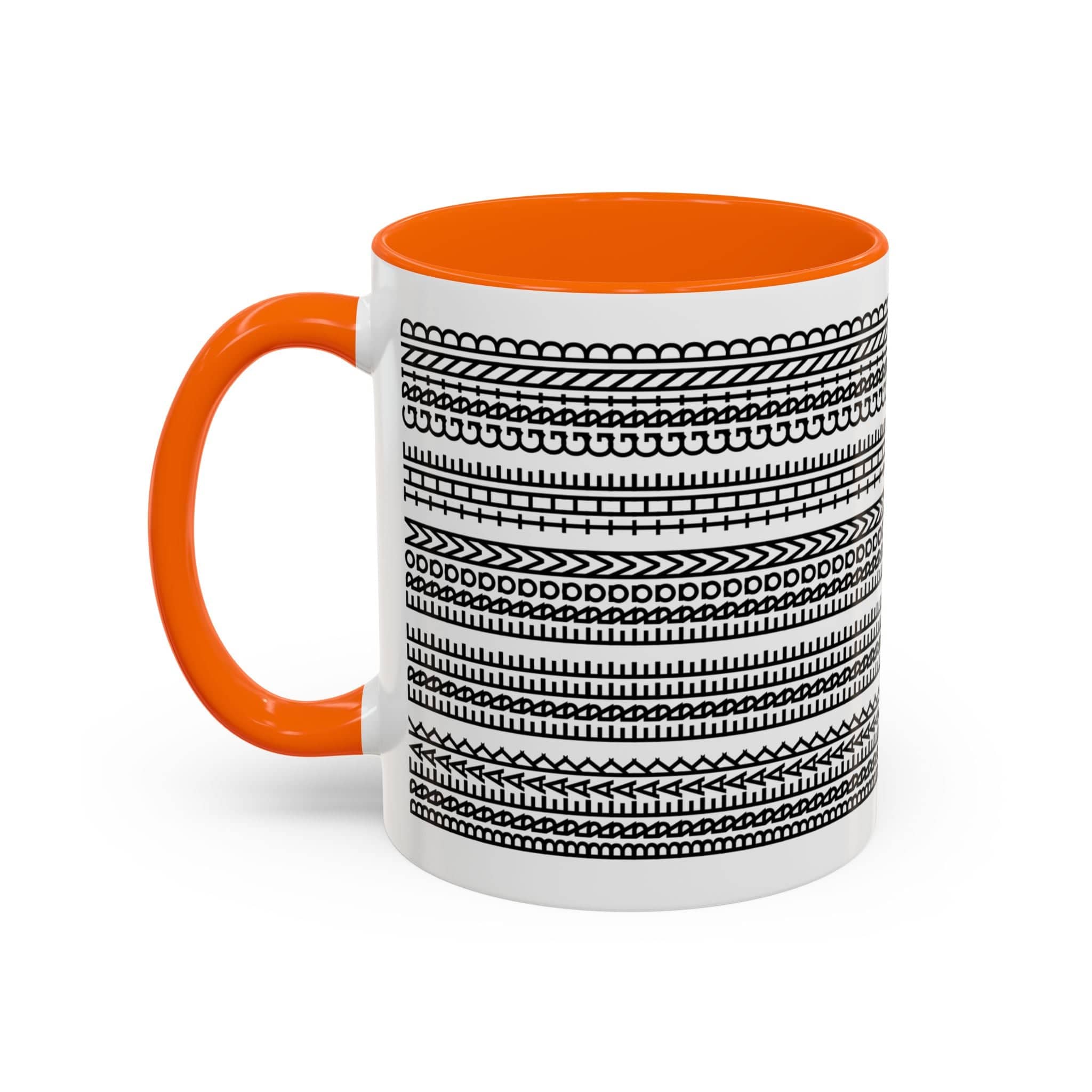 Printify Mug 11oz / Orange Break Free From the Grind - Hidden Message Mug