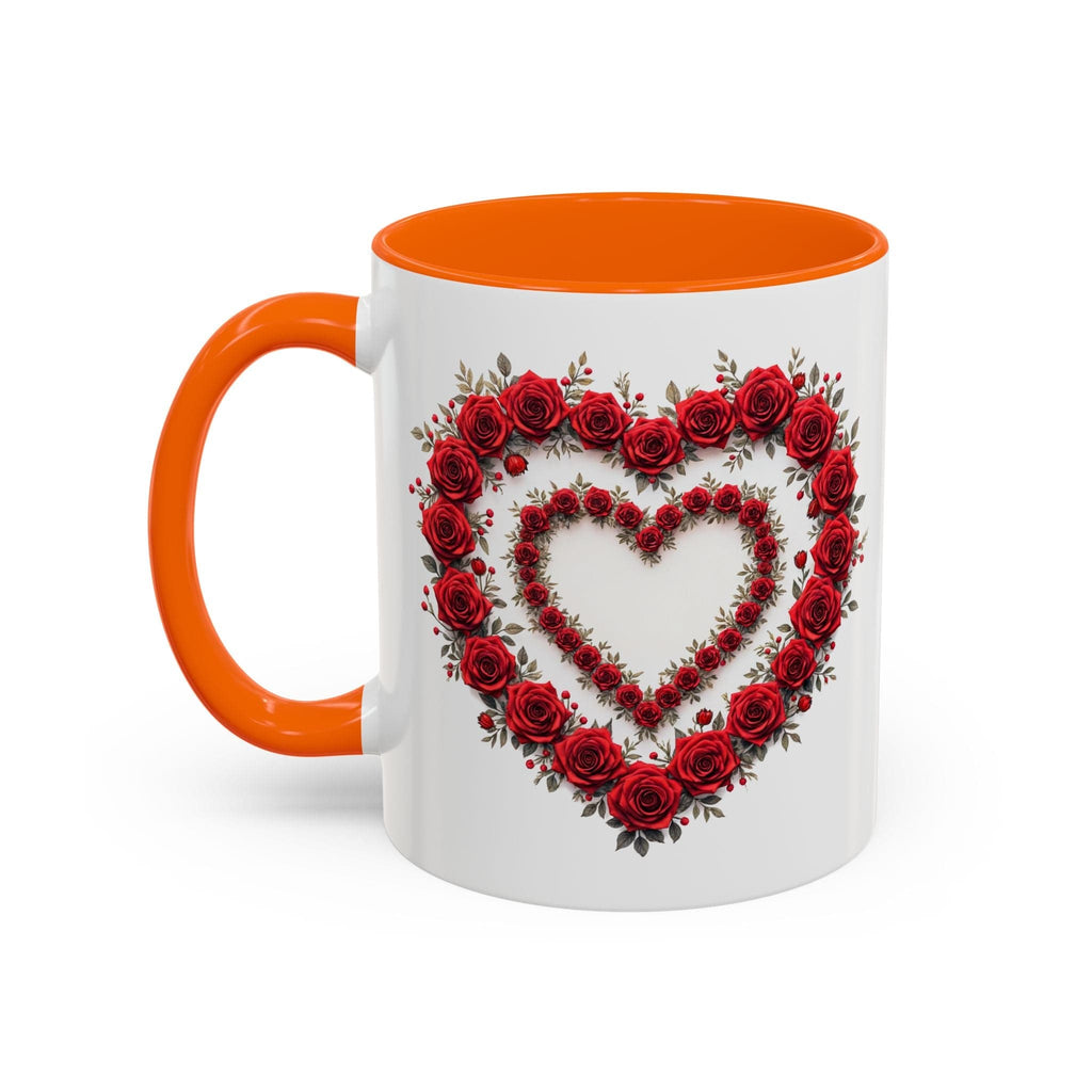 Printify Mug 11oz / Orange Mug - Heartfelt Connection - Love & Romance QR Code Quote Video