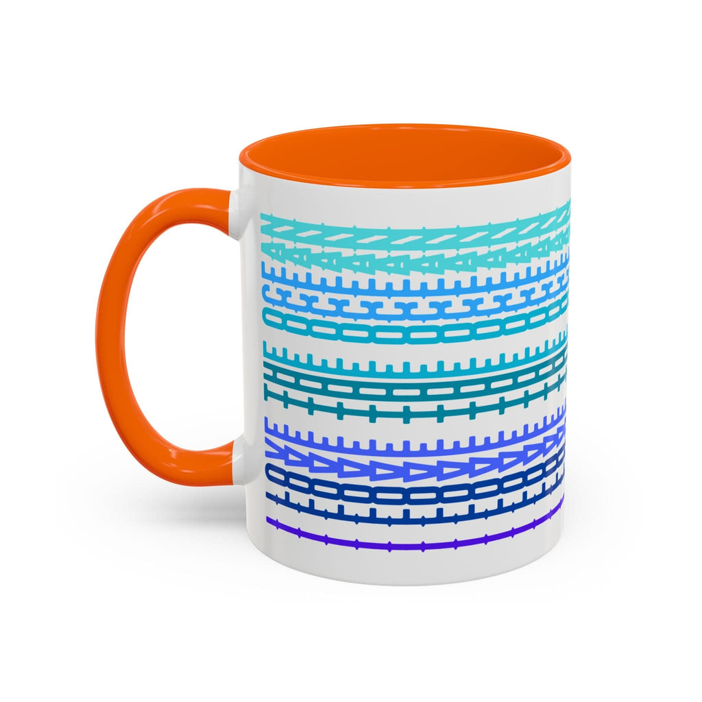 Printify Mug 11oz / Orange Mug - I Love The Ocean - Hidden Message