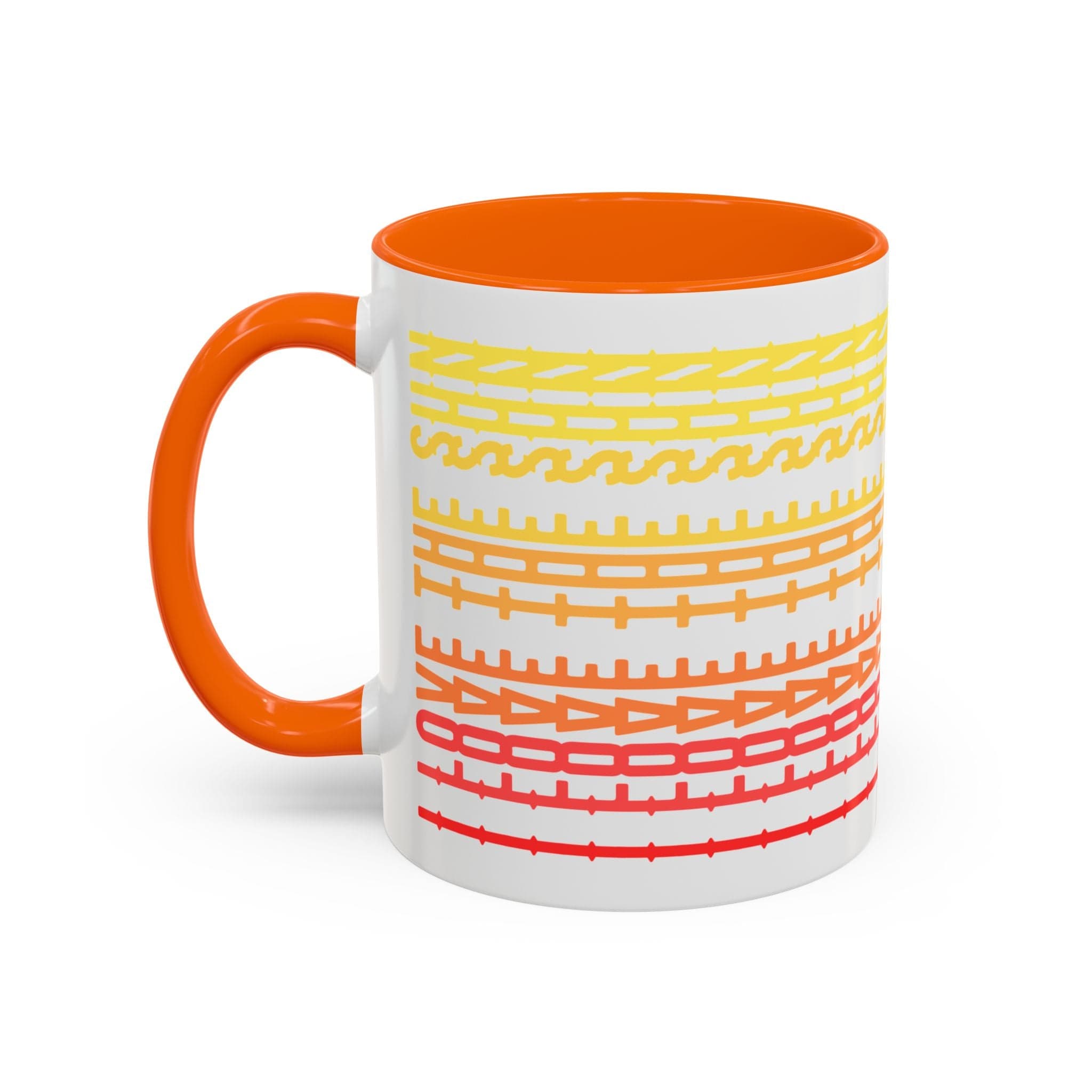 Printify Mug 11oz / Orange Mug - I Love The Sun - Hidden Message