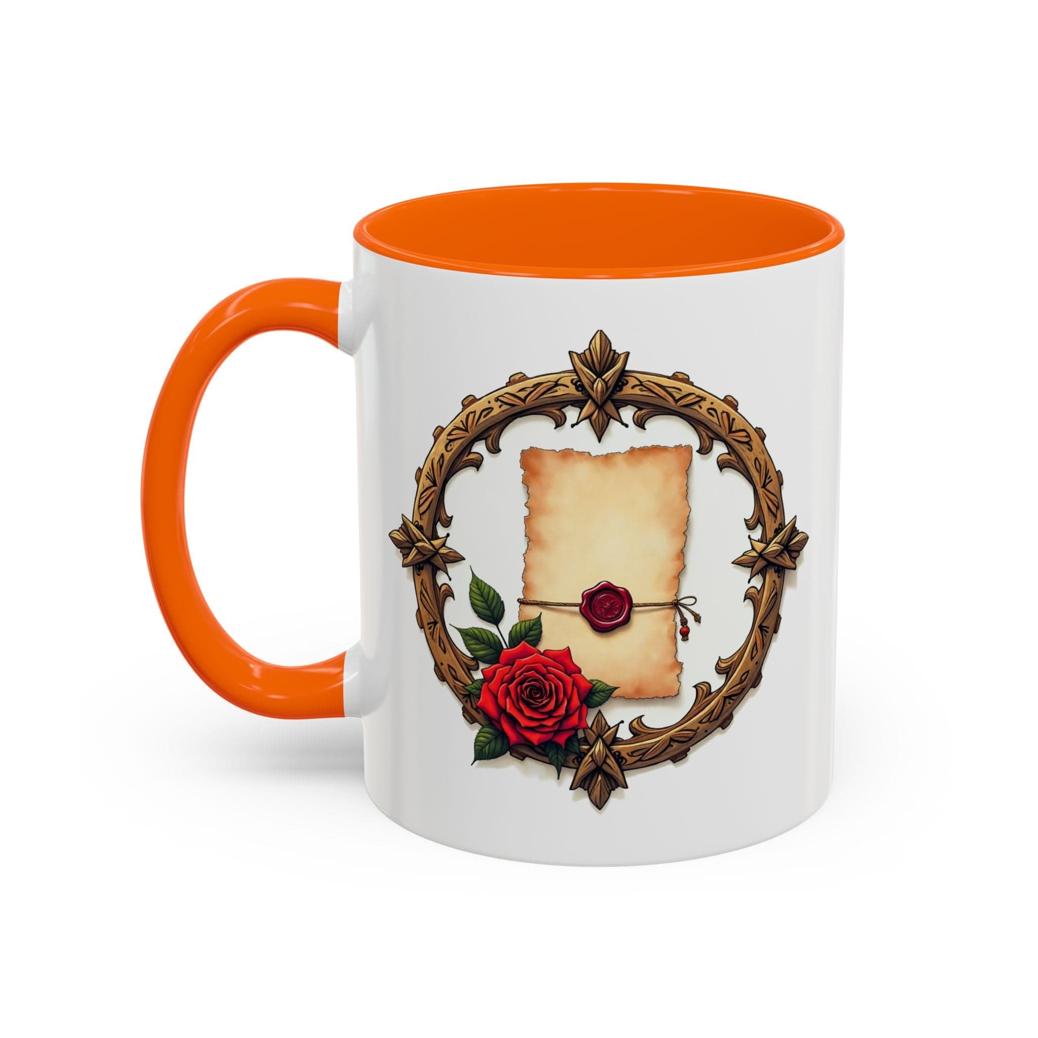 Printify Mug 11oz / Orange Mug - Love Letter - Love & Romance QR Code Quote Video
