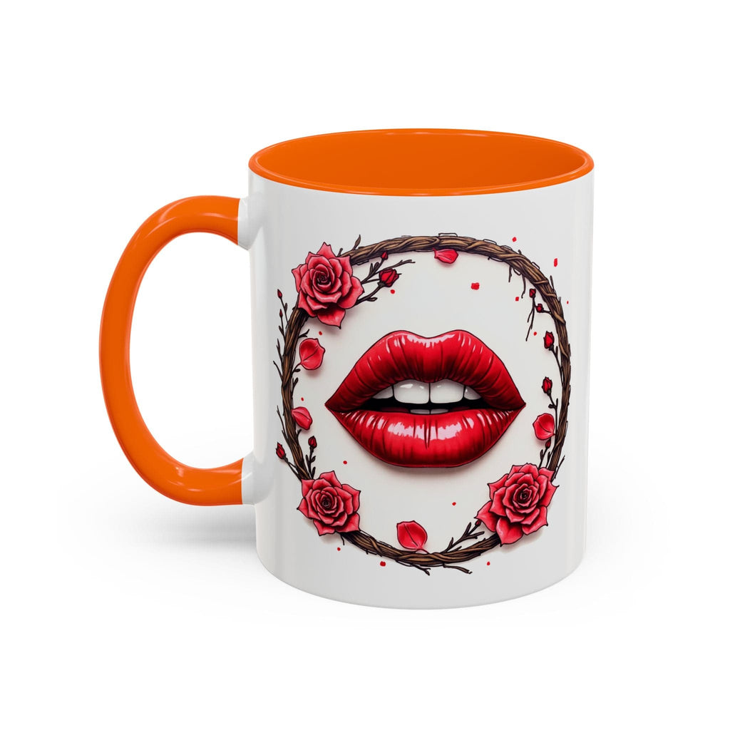 Printify Mug 11oz / Orange Mug - Sugar on My Lips - Love & Romance QR Code Quote Video