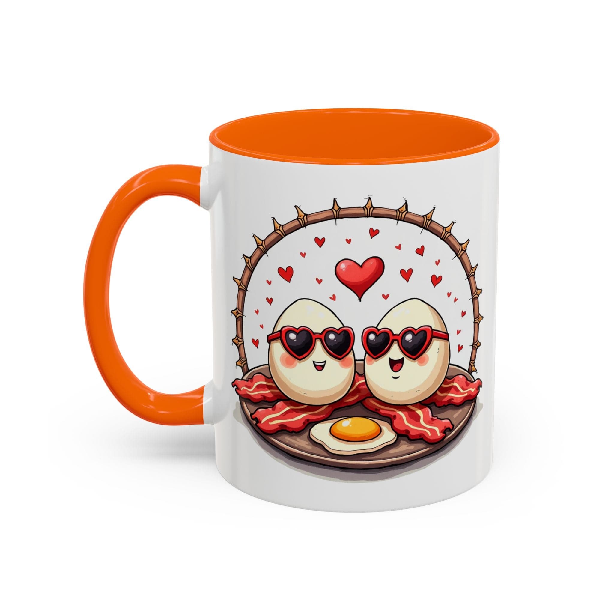 Printify Mug 11oz / Orange Mug - Unbeatable Love - Love & Fun Mug with QR Code Quote Video