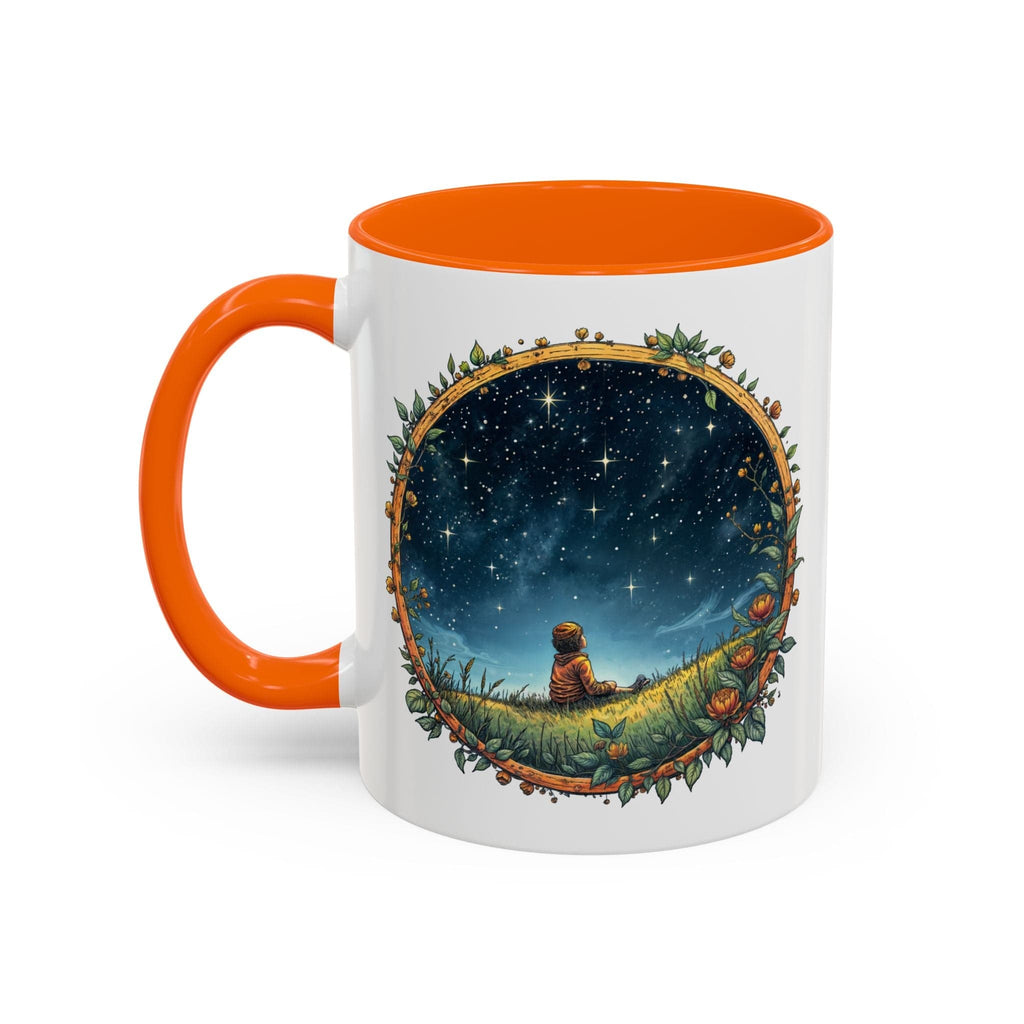 Printify Mug 11oz / Orange UFO Coffee Mug with Funny Alien Quotes - for Skeptical Space Enthusiasts Fans of Quirky Gifts and Unique Alien Sightings QR Code Quote Video
