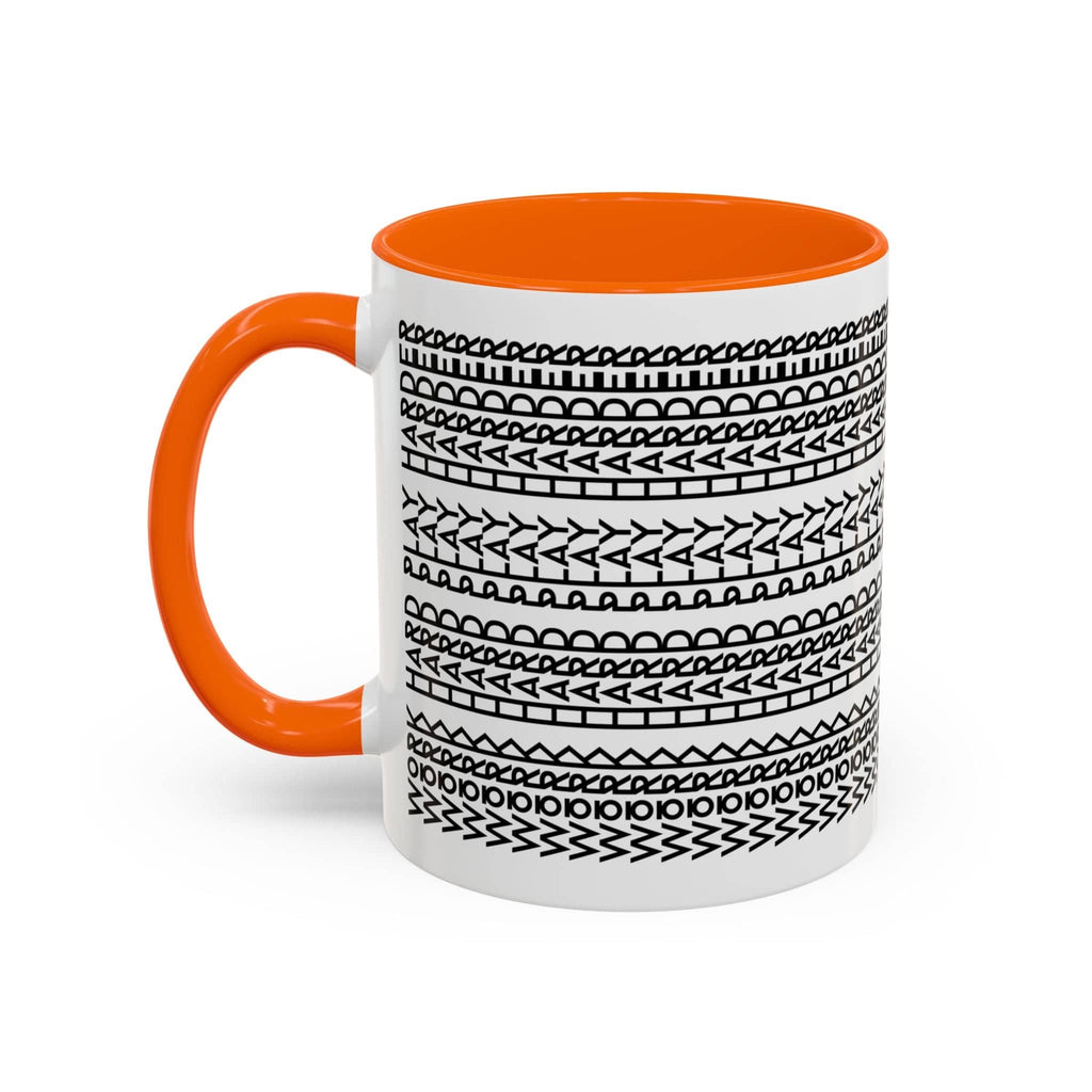 Printify Mug 11oz / Orange Work Hard Play Harder - Hidden Message Mug