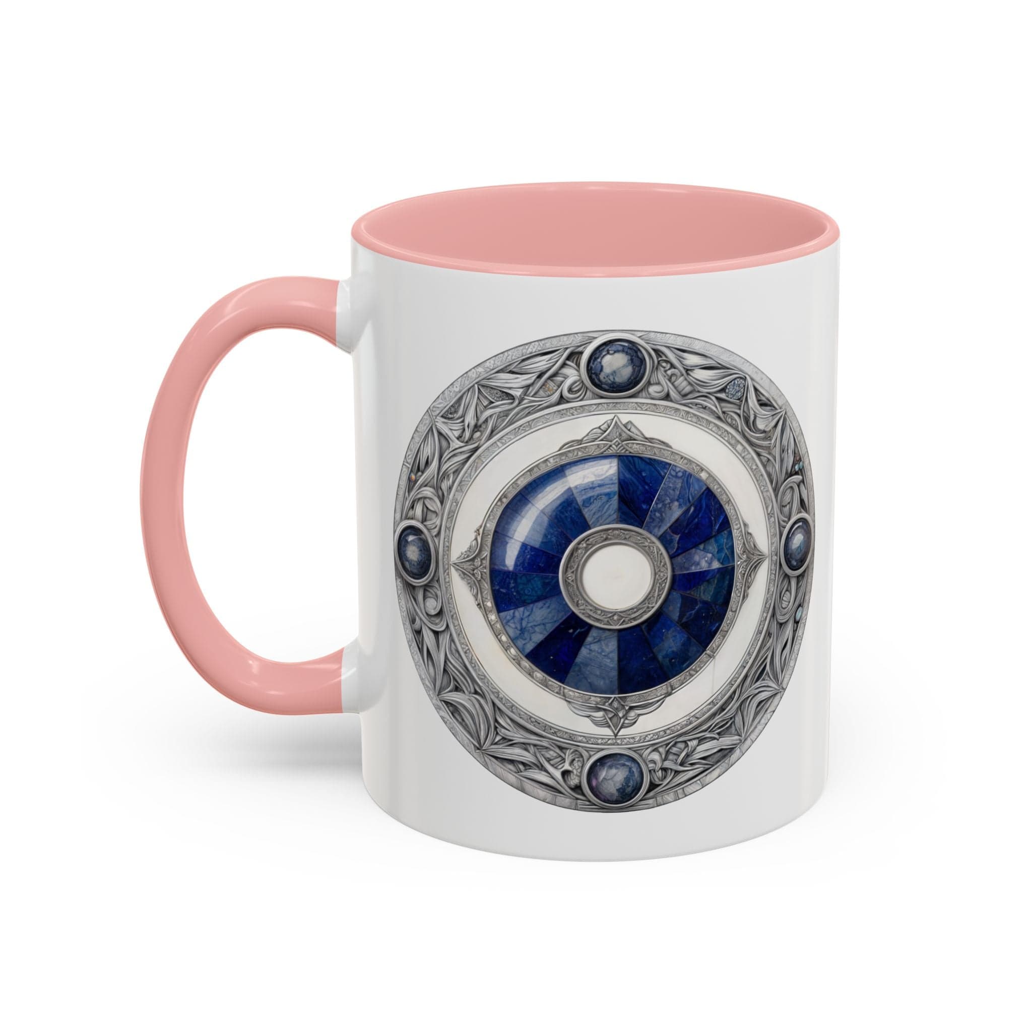 Printify Mug 11oz / Pink Lapis Lazuli Gemstone Mug with Inspirational Quote and QR Code Perfect for Dreamers Spiritual Seekers and Crystal Lovers
