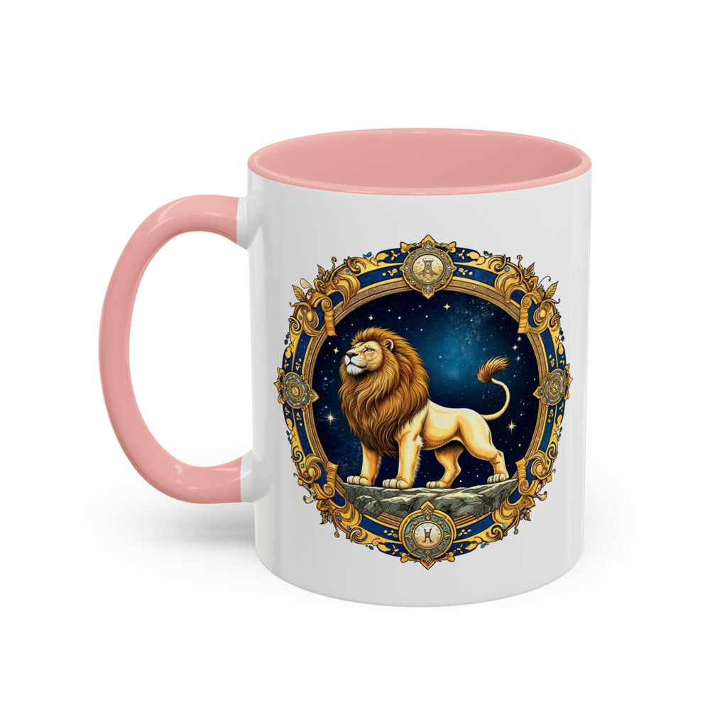 Printify Mug 11oz / Pink Leo Zodiac Coffee Mug with Inspirational Quote and Smart QR Code Bold Astrology Gift Custom Horoscope Lovers Mug for Leo Enthusiasts
