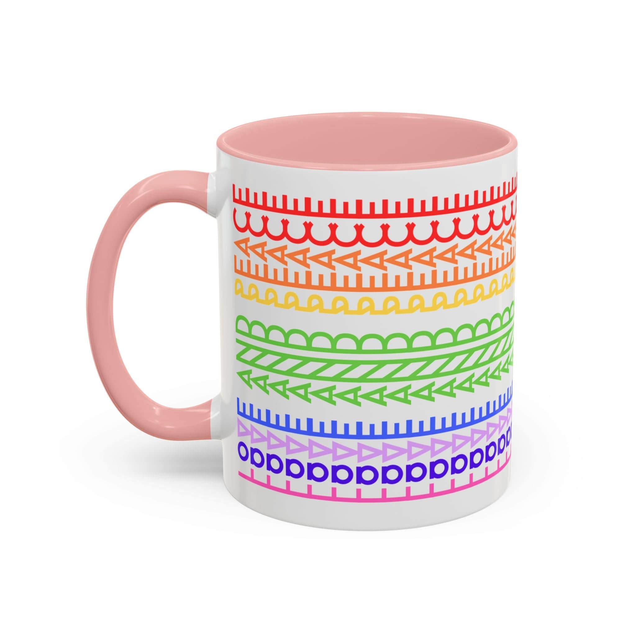 Printify Mug 11oz / Pink Love and Peace Rainbow - Hidden Message Mug