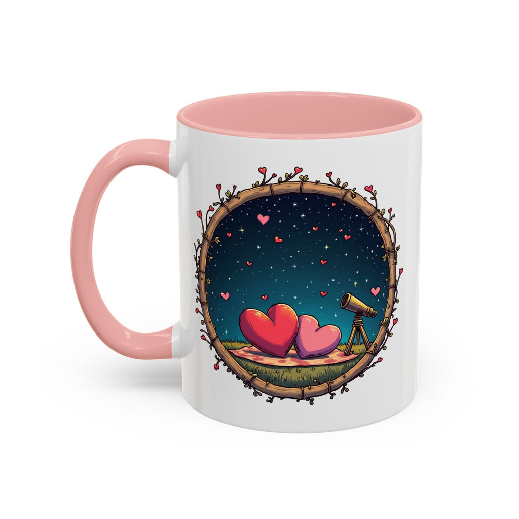 Printify Mug 11oz / Pink Mug - Astrological Love - Love & Fun Mug with QR Code Quote Video