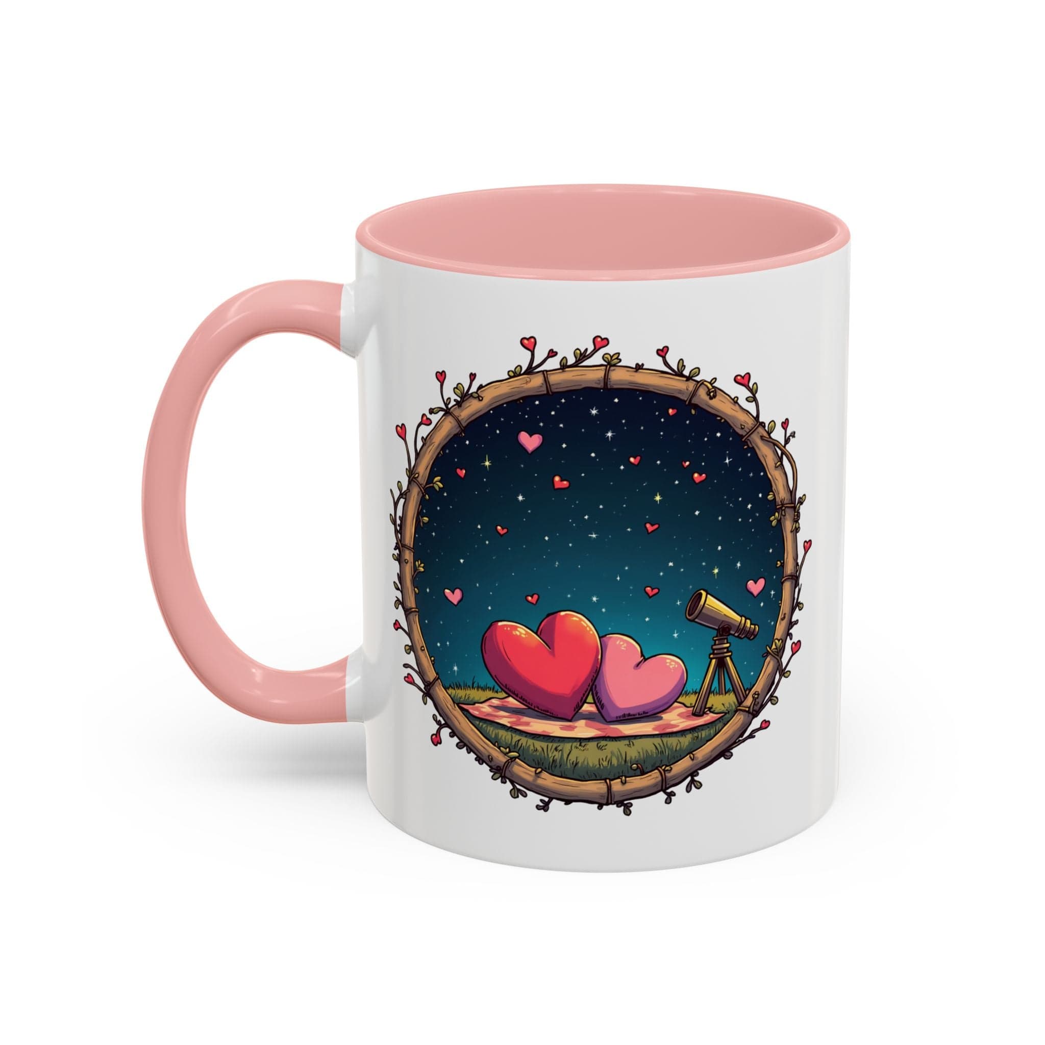 Printify Mug 11oz / Pink Mug - Astrological Love - Love & Fun Mug with QR Code Quote Video