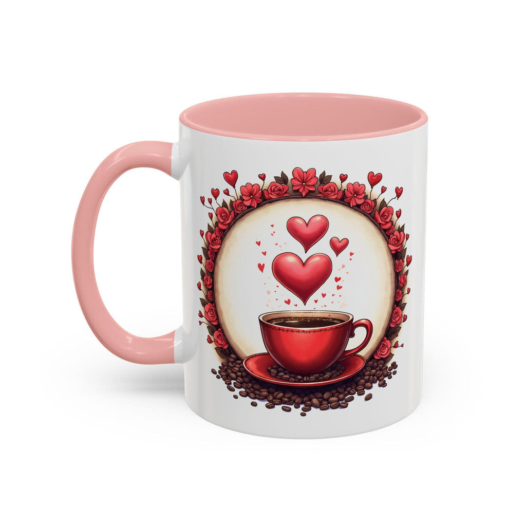 Printify Mug 11oz / Pink Mug - Brew-tiful Love - Love & Fun Mug with QR Code Quote Video