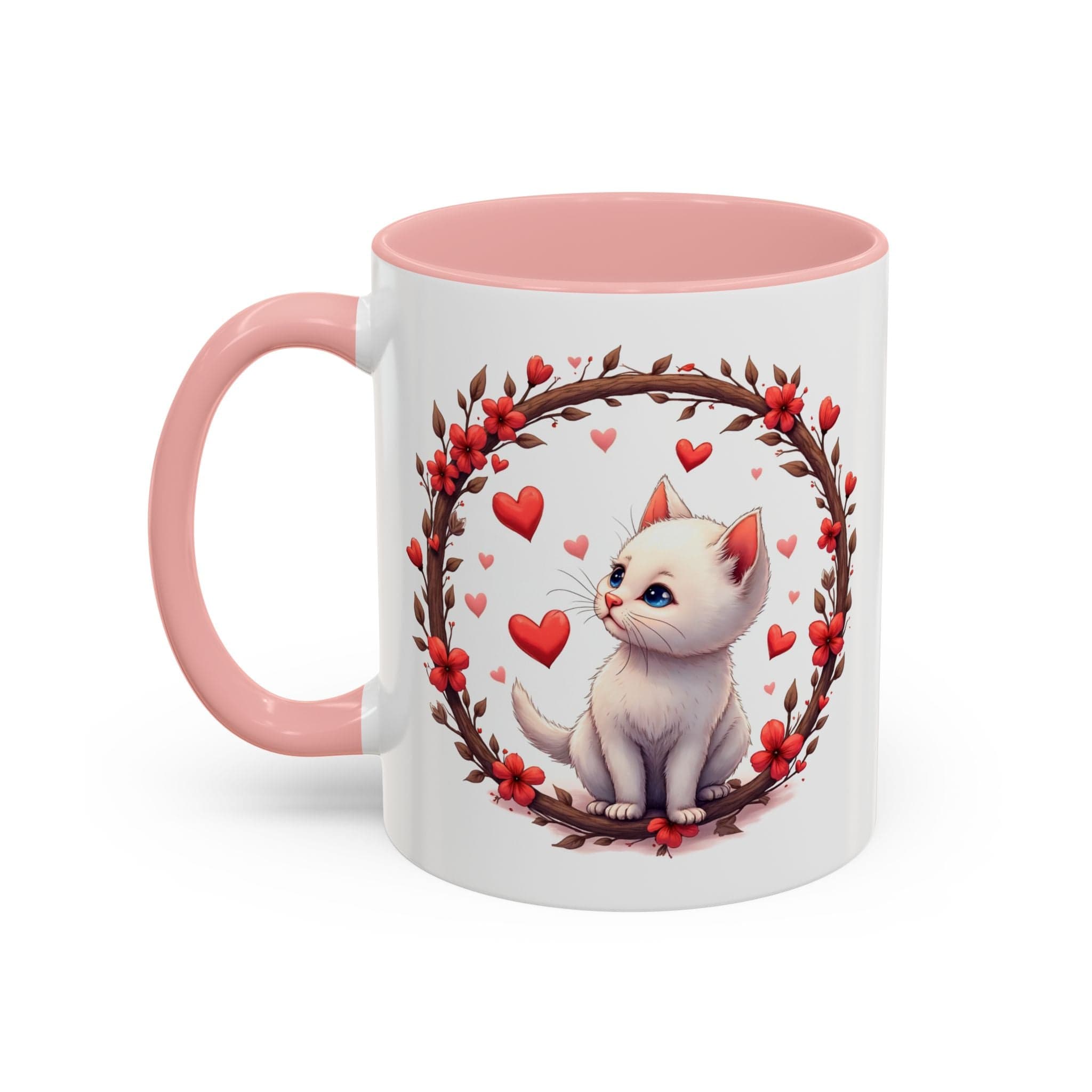 Printify Mug 11oz / Pink Mug - Fur-ever Love - Love & Fun Mug with QR Code Quote Video