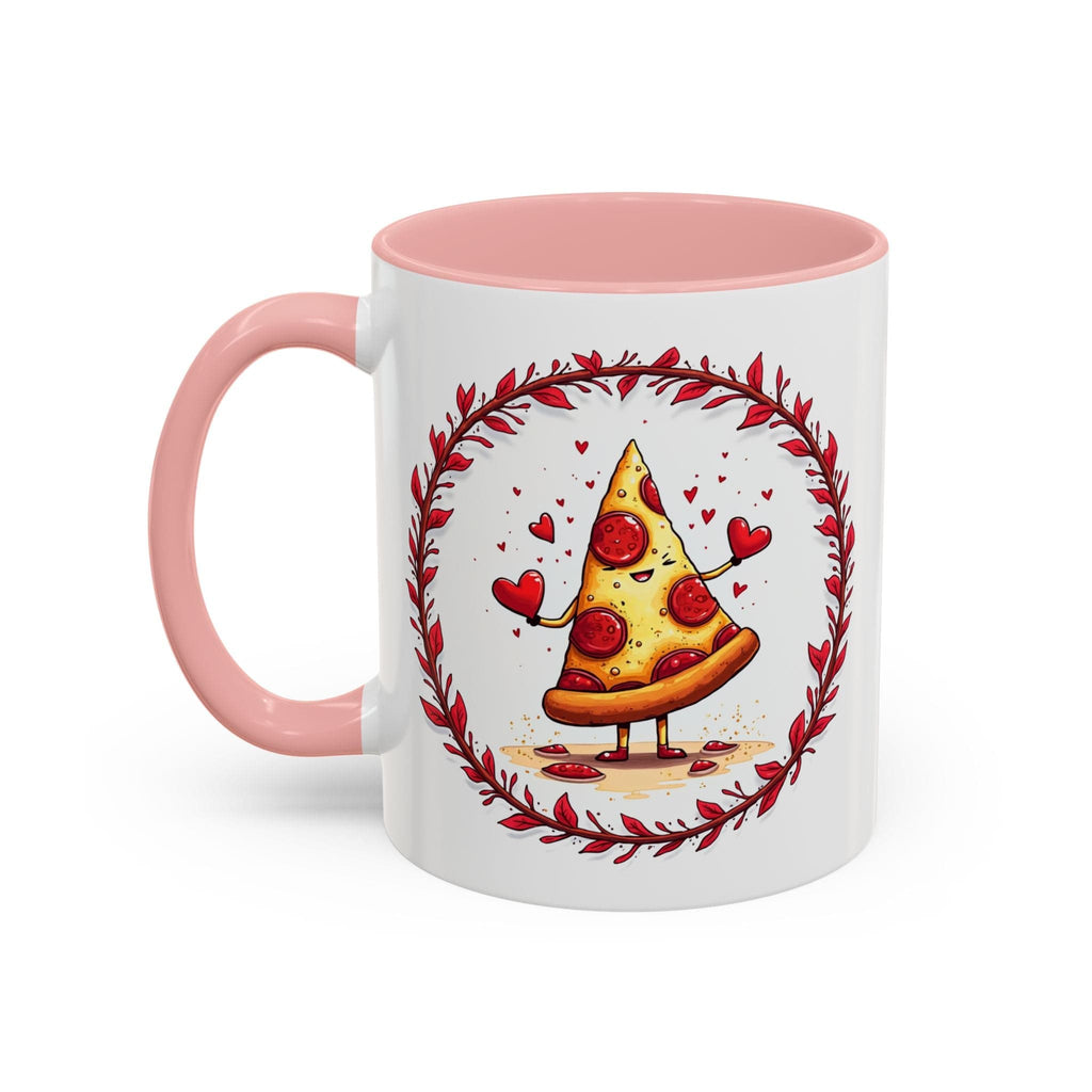 Printify Mug 11oz / Pink Mug - Love at First Bite - Love & Fun Mug with QR Code Quote Video