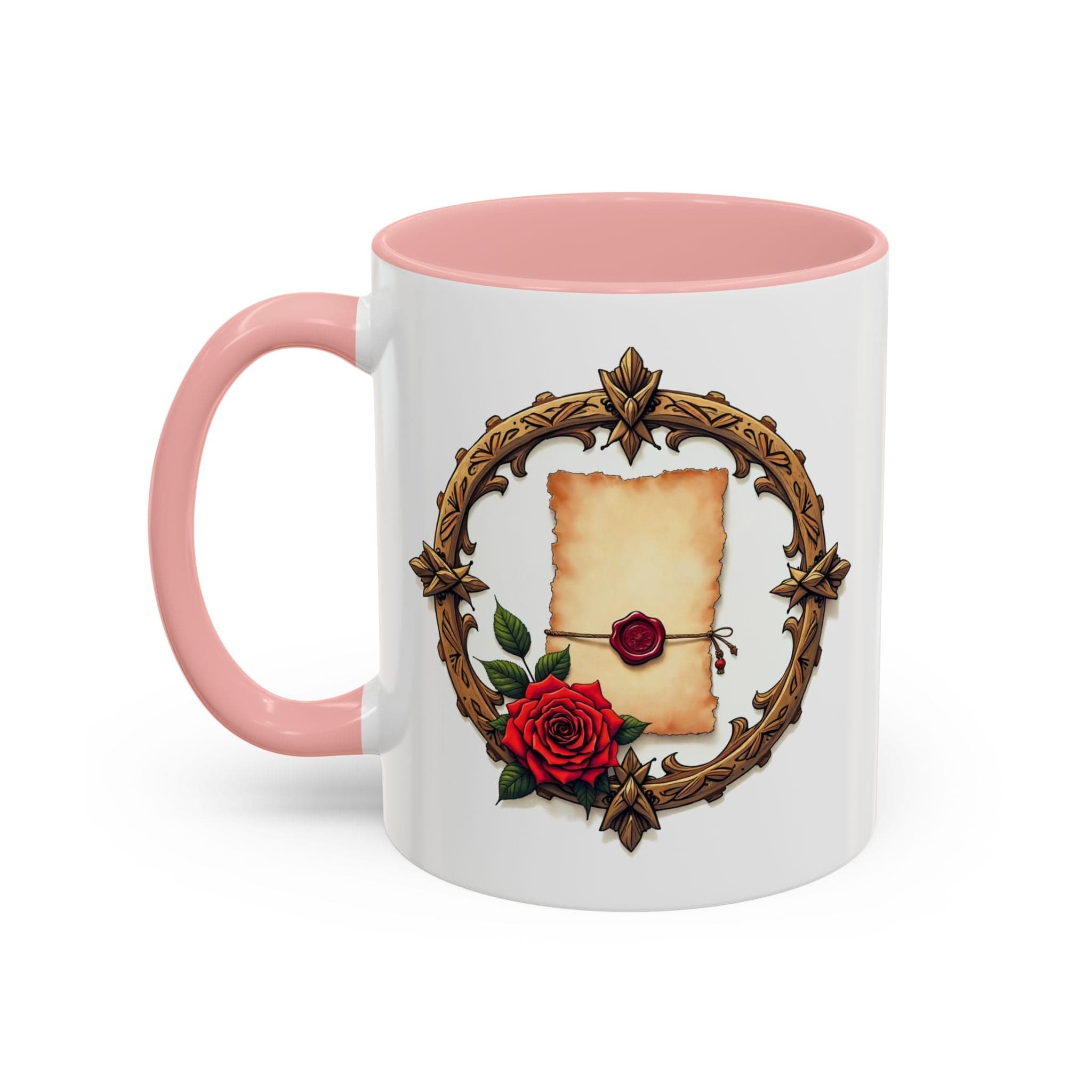 Printify Mug 11oz / Pink Mug - Love Letter - Love & Romance QR Code Quote Video