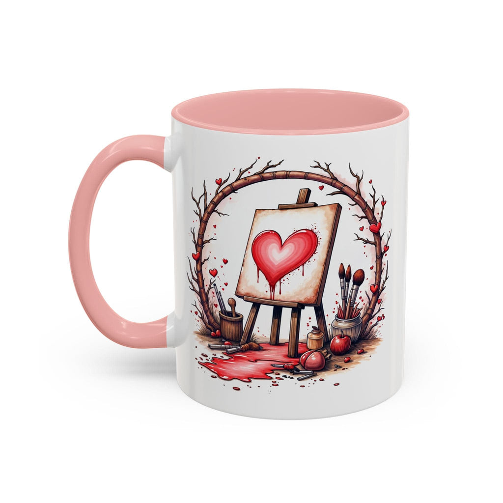 Printify Mug 11oz / Pink Mug - My Masterpiece - Love & Fun Mug with QR Code Quote Video