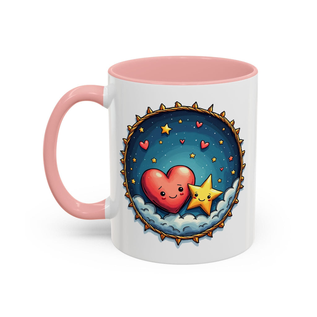 Printify Mug 11oz / Pink Mug - Sparks of Love - Love & Fun Mug with QR Code Quote Video