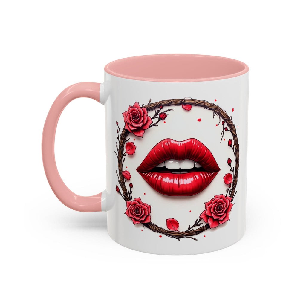 Printify Mug 11oz / Pink Mug - Sugar on My Lips - Love & Romance QR Code Quote Video