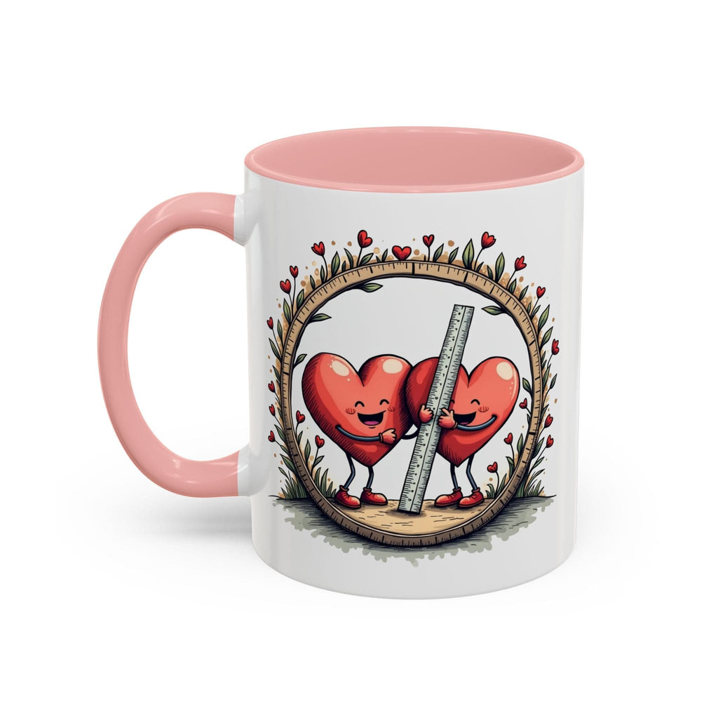 Printify Mug 11oz / Pink Mug - The Sum of Our Hearts - Love & Fun Mug with QR Code Quote Video