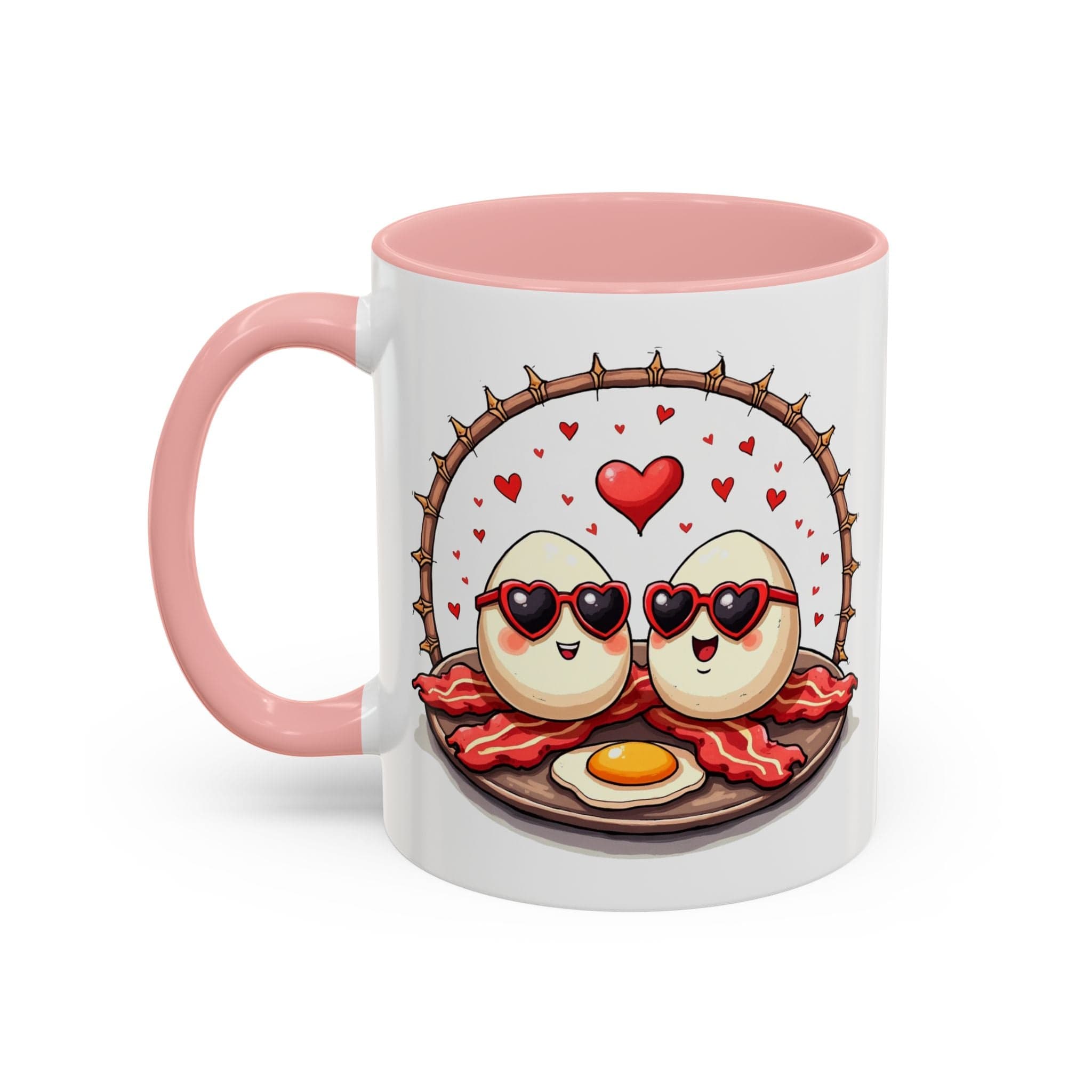 Printify Mug 11oz / Pink Mug - Unbeatable Love - Love & Fun Mug with QR Code Quote Video