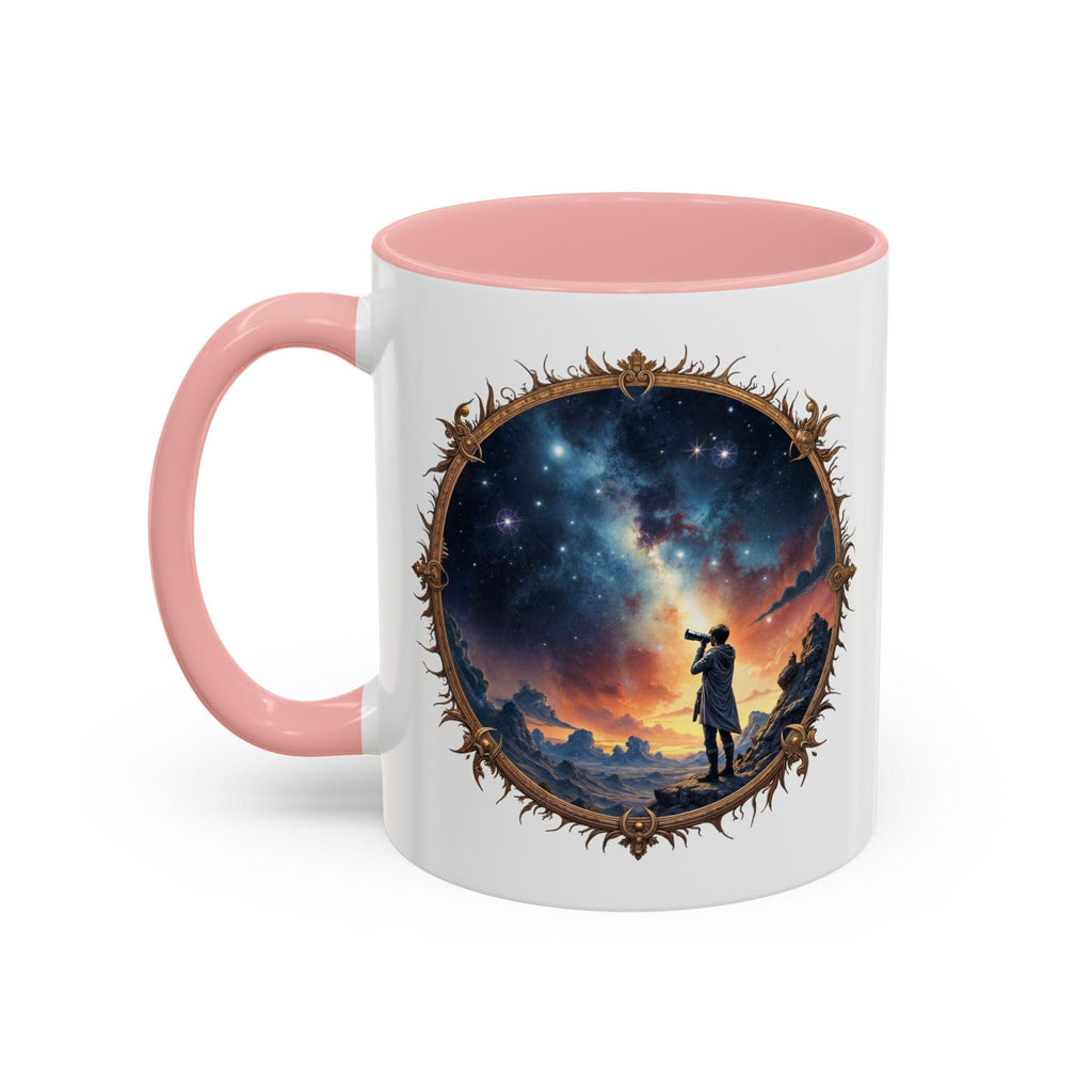 Printify Mug 11oz / Pink UFO Coffee Mug Featuring Hilarious Bigfoot and Alien Quotes - for Skeptical Believers Who Love Unique Quirky Gifts Jokes QR Code Quote Video